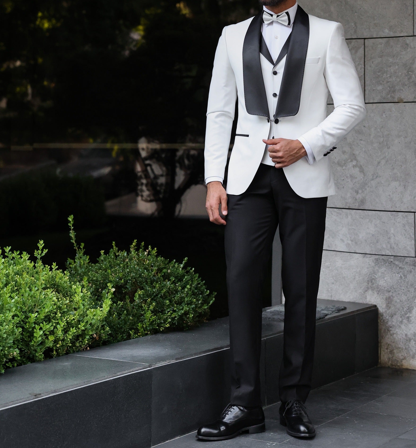 White Slim-Fit Tuxedo 3-Piece