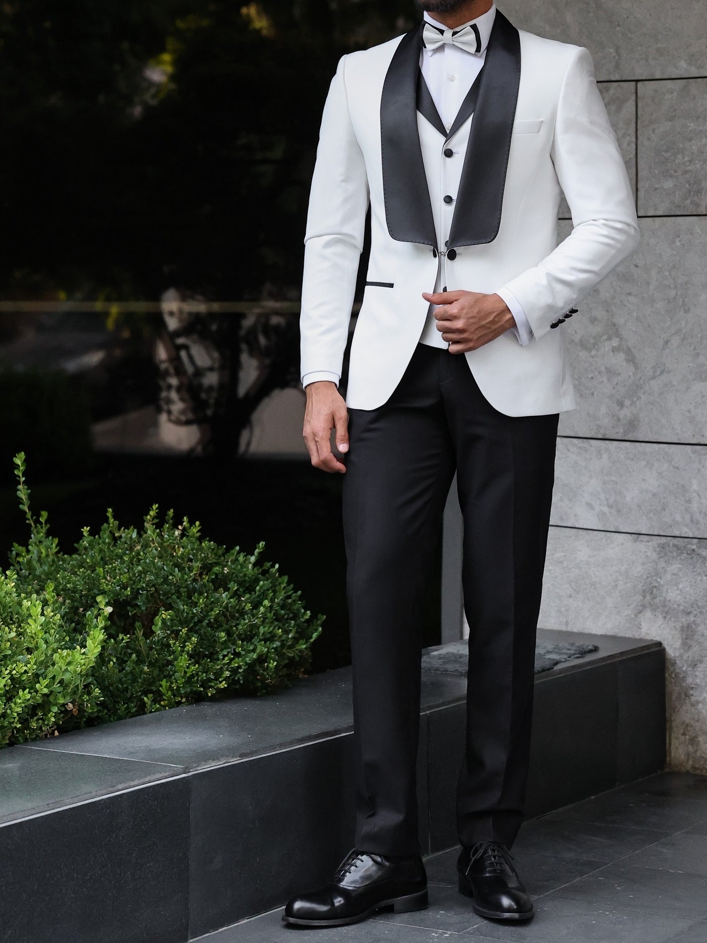 White Slim-Fit Tuxedo 3-Piece