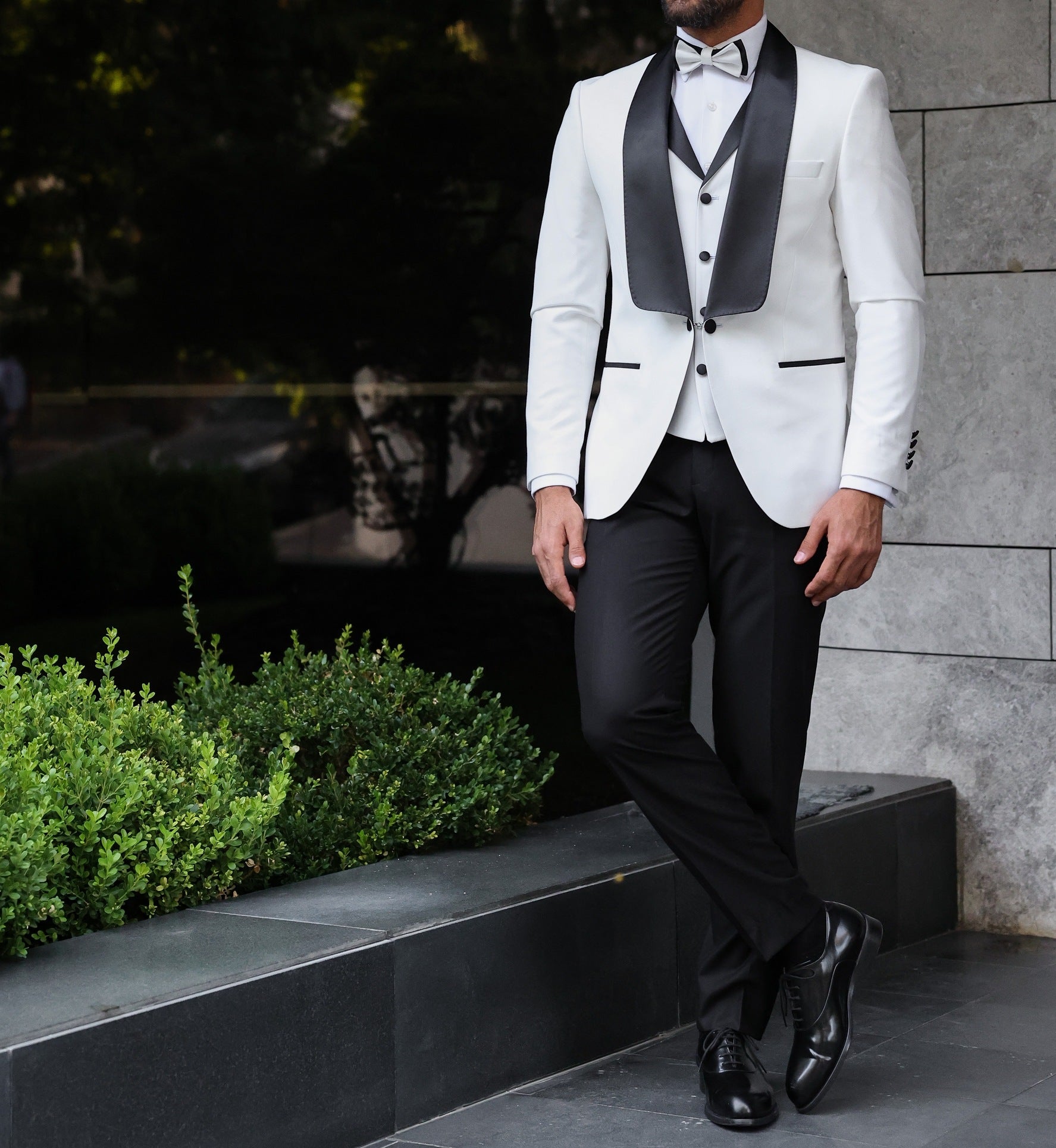 White Slim-Fit Tuxedo 3-Piece