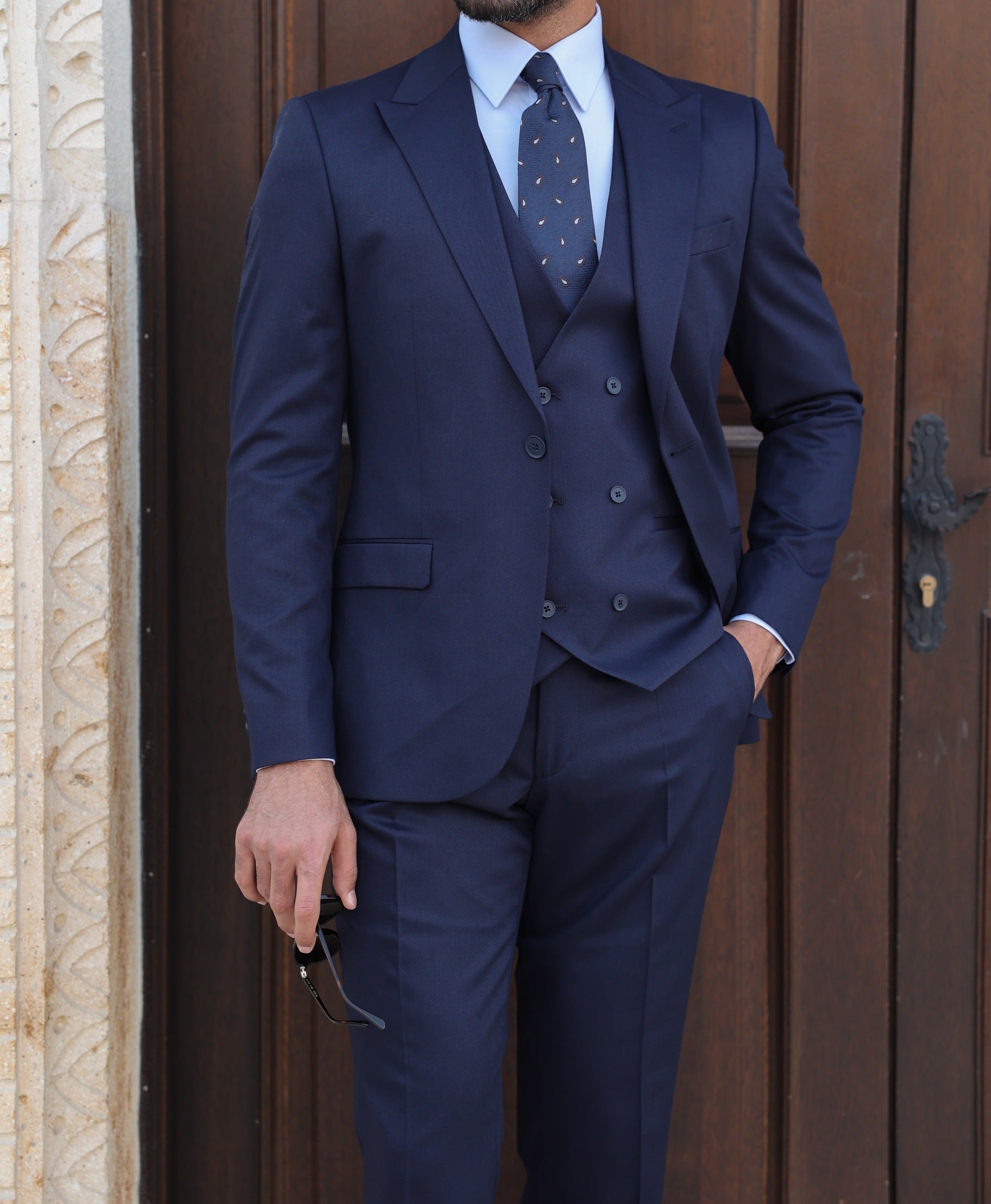 Deep Navy Slim-Fit Suit 3-Piece