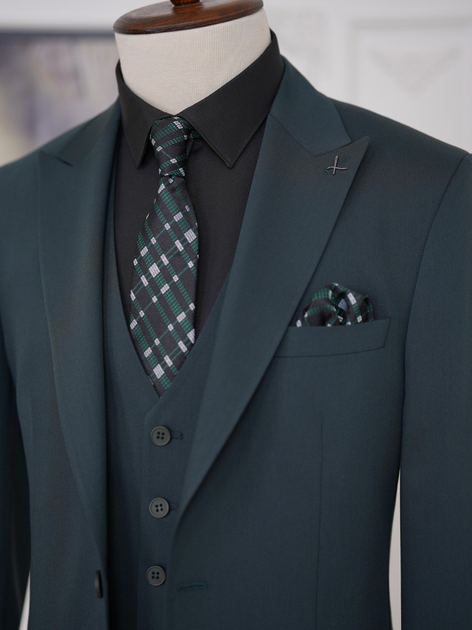 Khaki Slim-Fit Suit 3-Piece