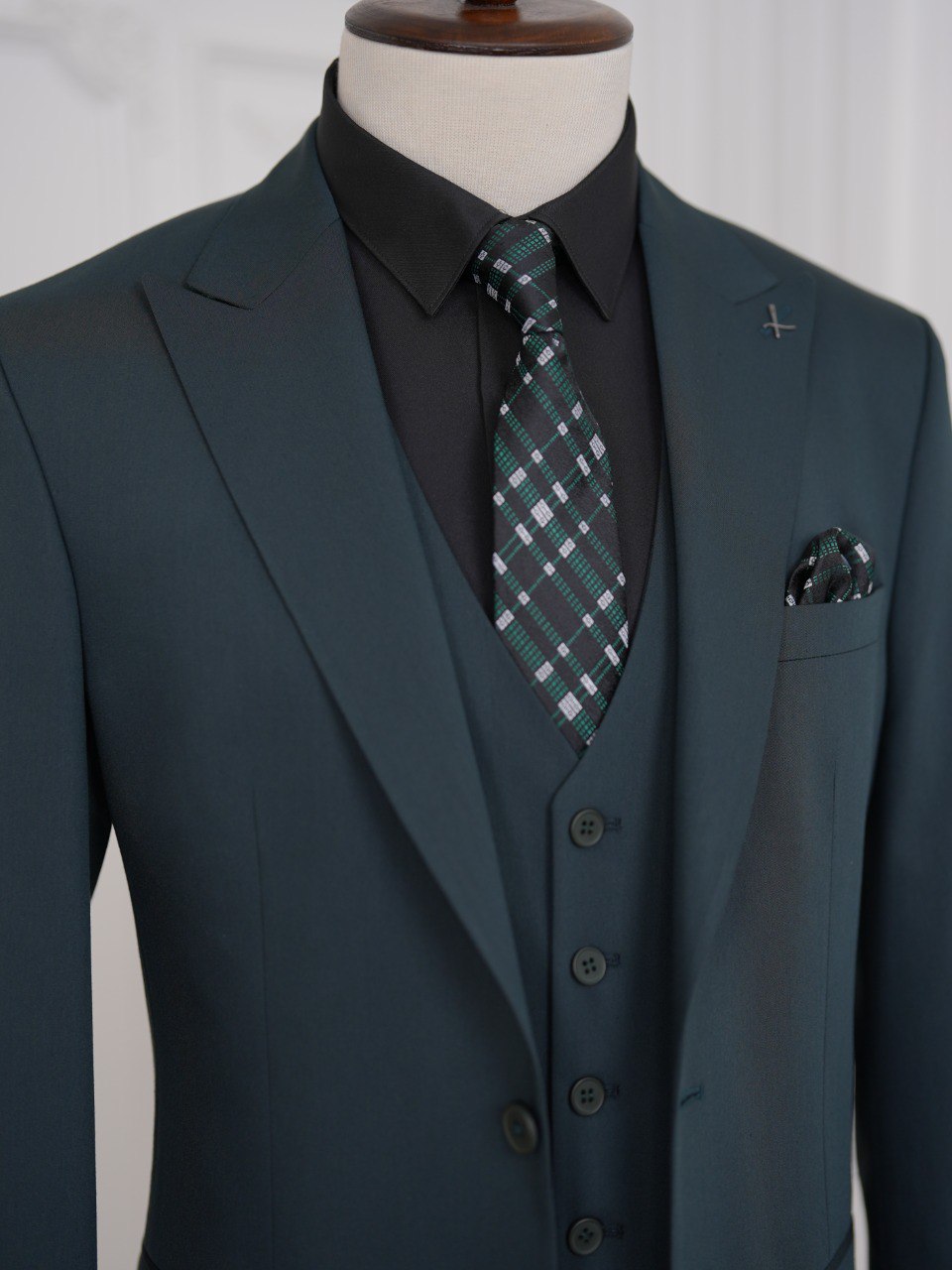 Khaki Slim-Fit Suit 3-Piece