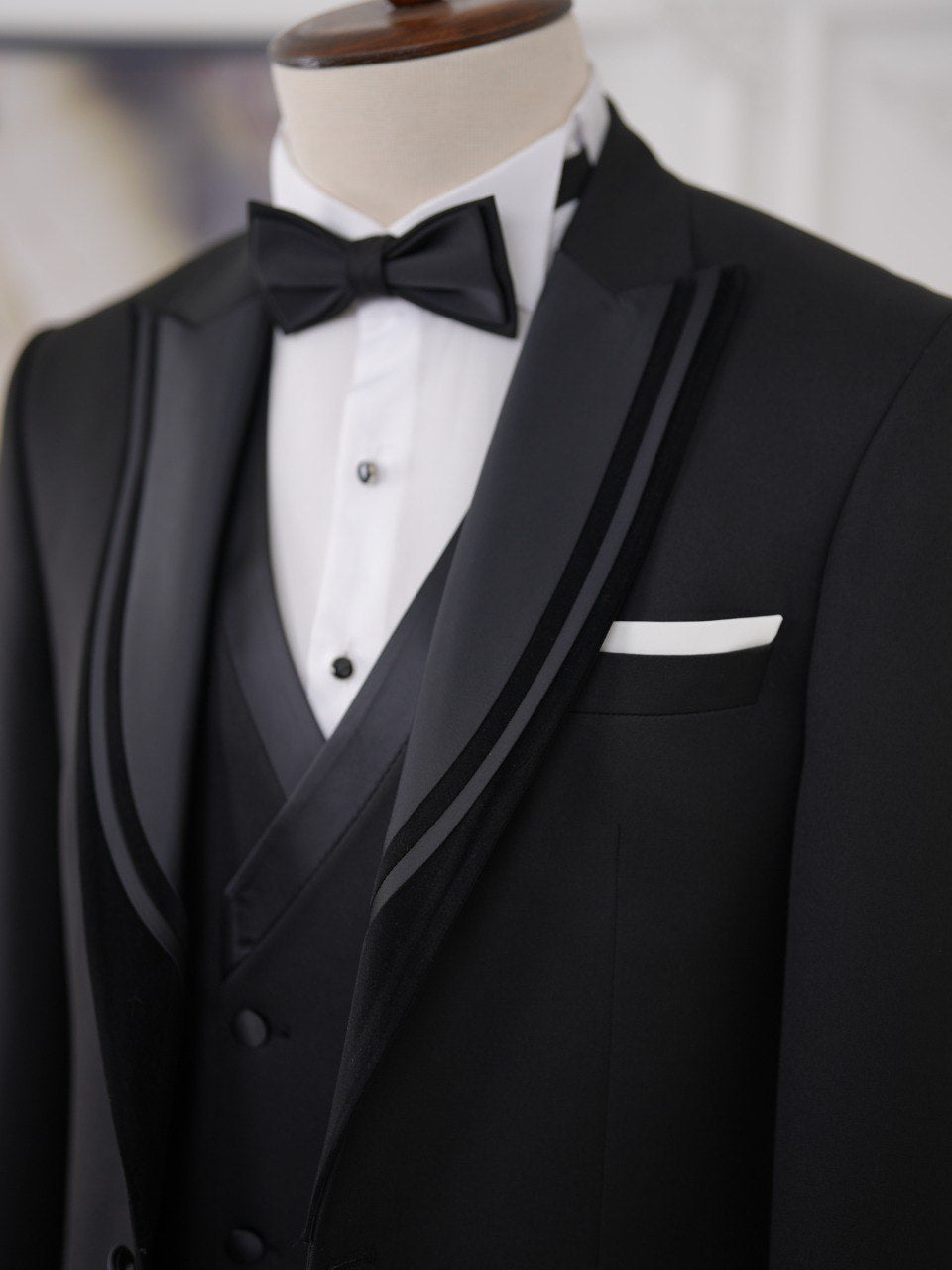 Black Slim-Fit Tuxedo 3-Piece