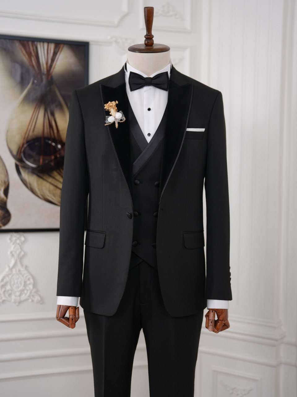 Black Slim-Fit Tuxedo 3-Piece