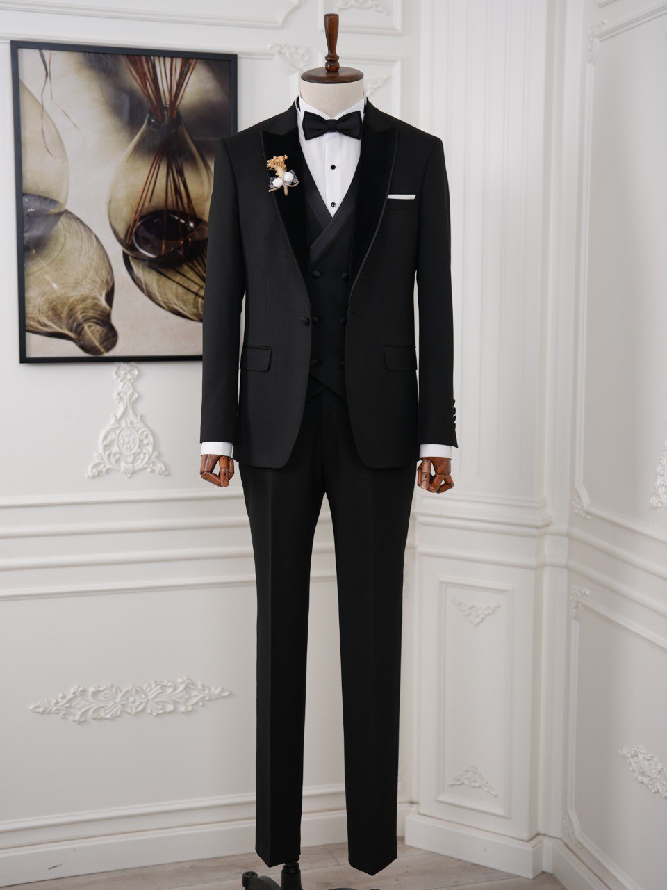 Black Slim-Fit Tuxedo 3-Piece