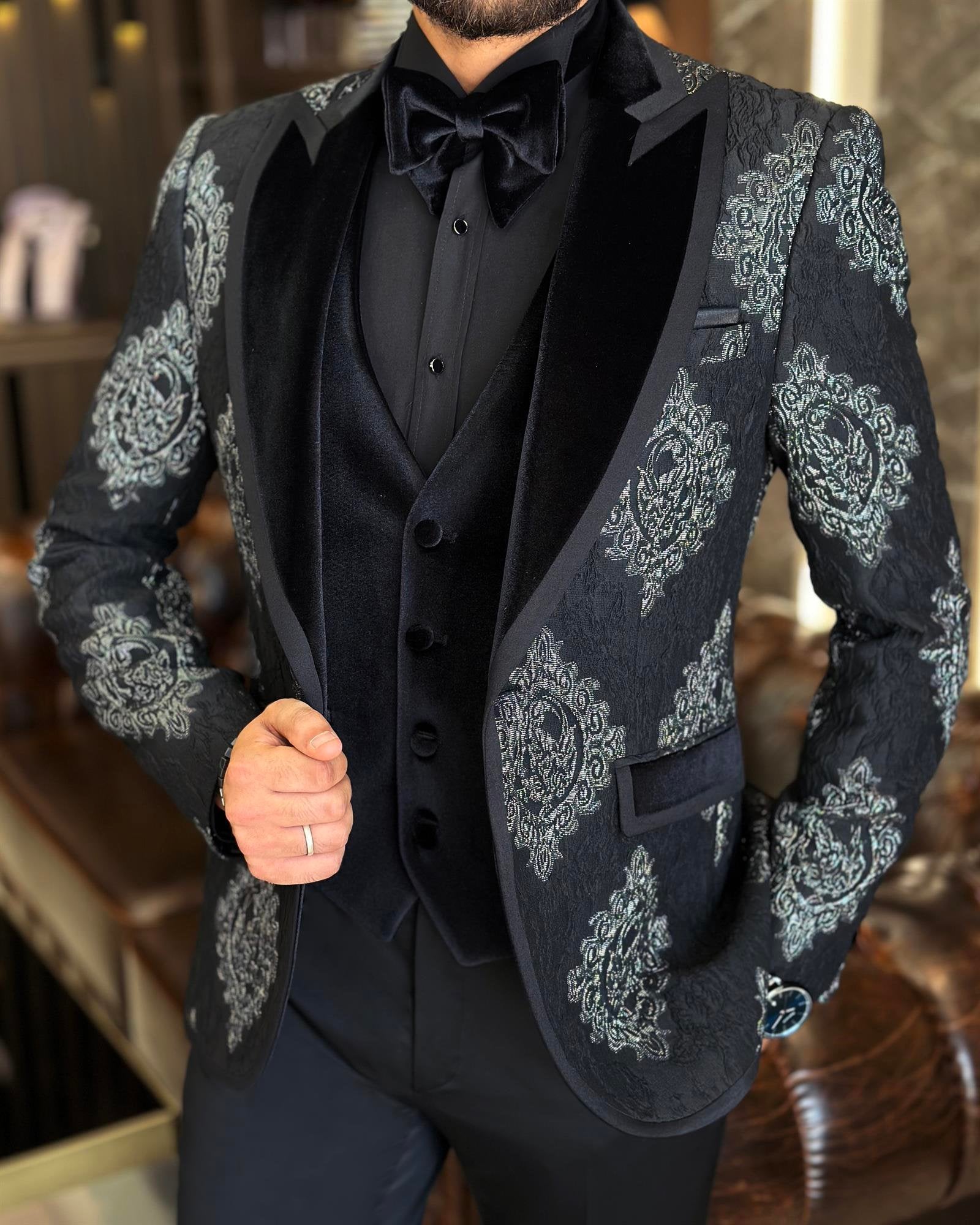 Black Slim-Fit Tuxedo 3-Piece