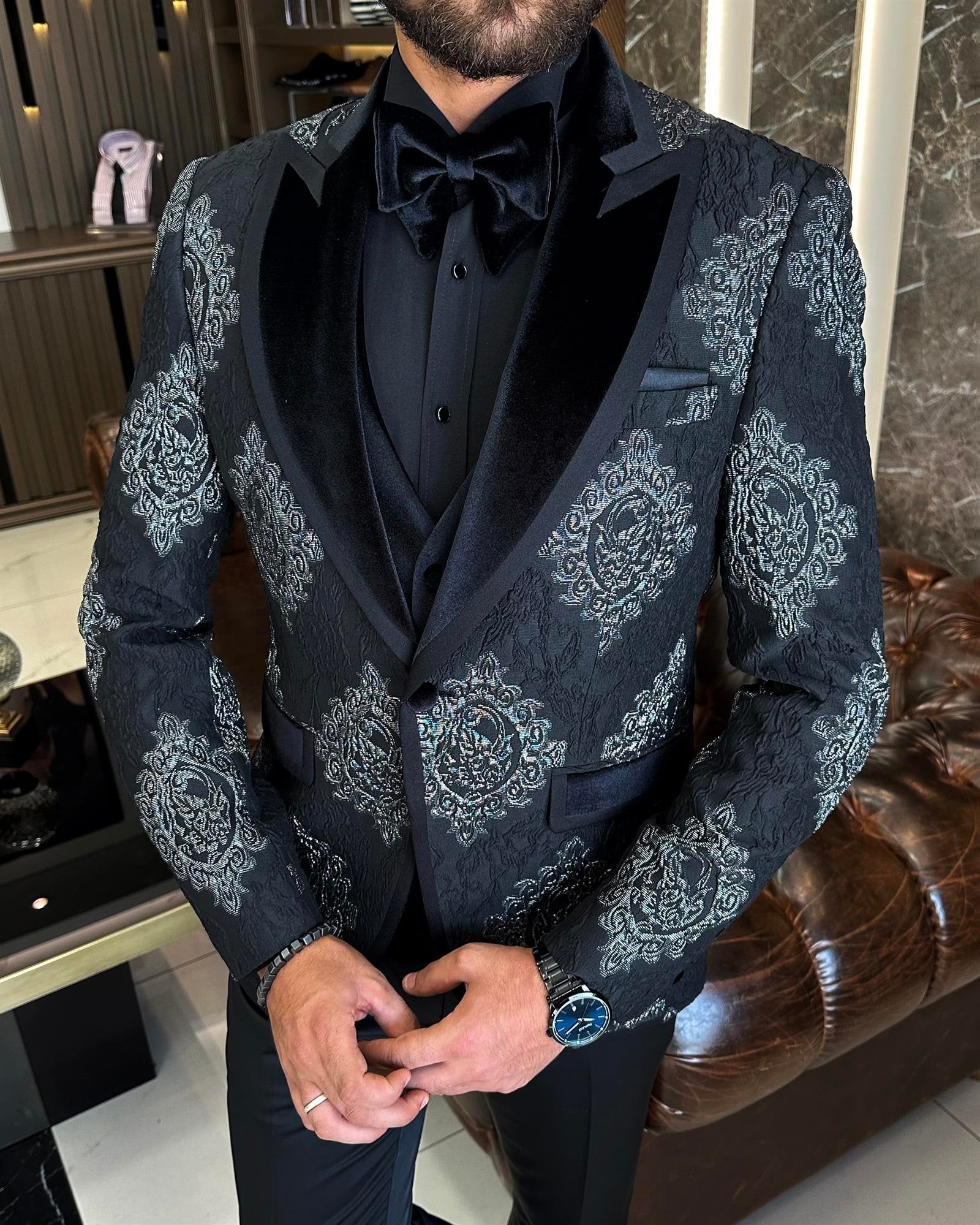 Black Slim-Fit Tuxedo 3-Piece