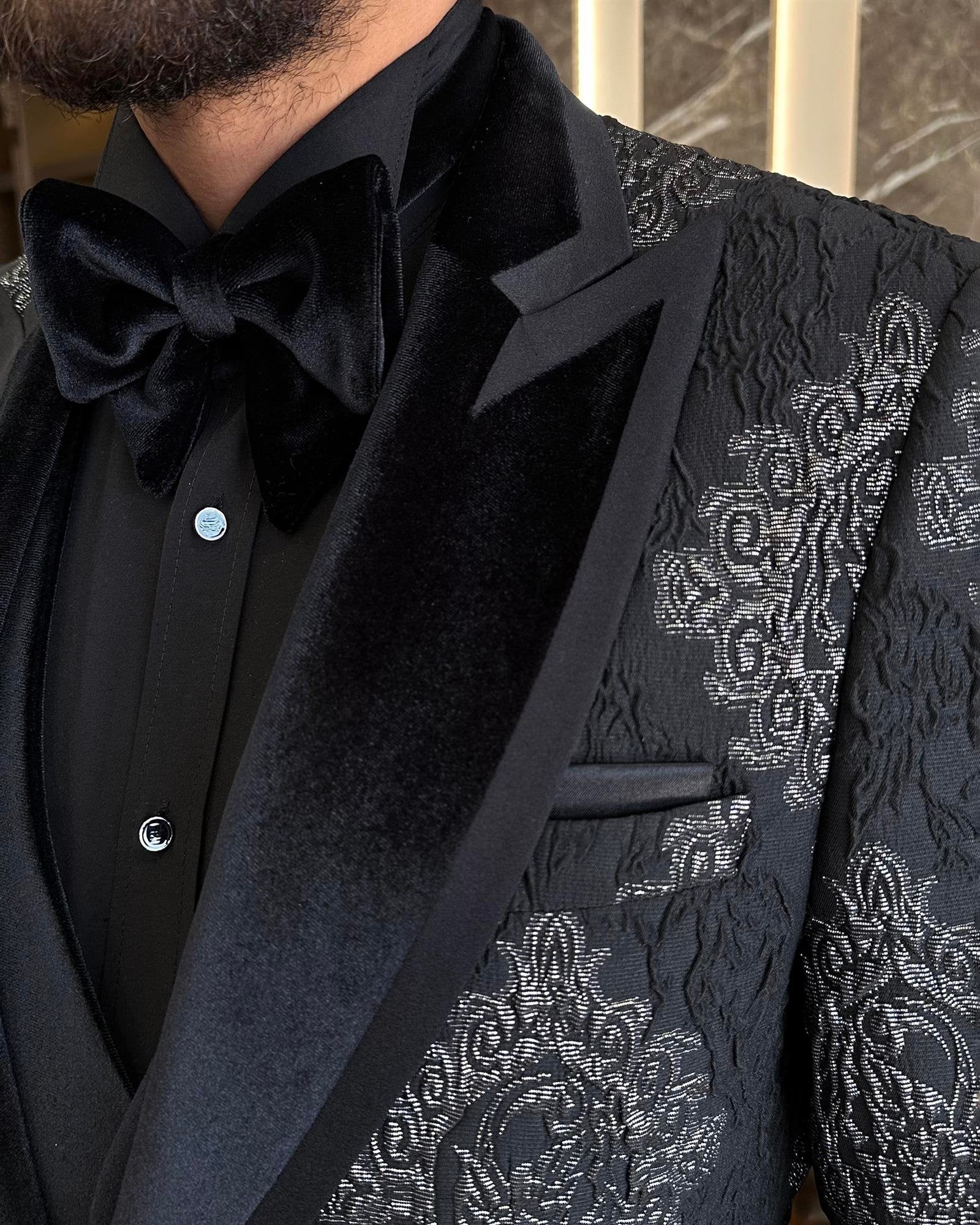 Black Slim-Fit Tuxedo 3-Piece