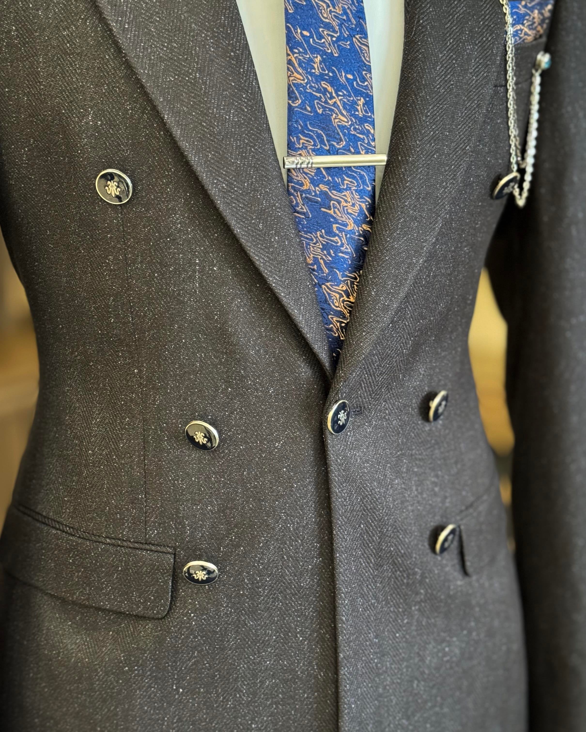 Grey Single Breasted Blazer