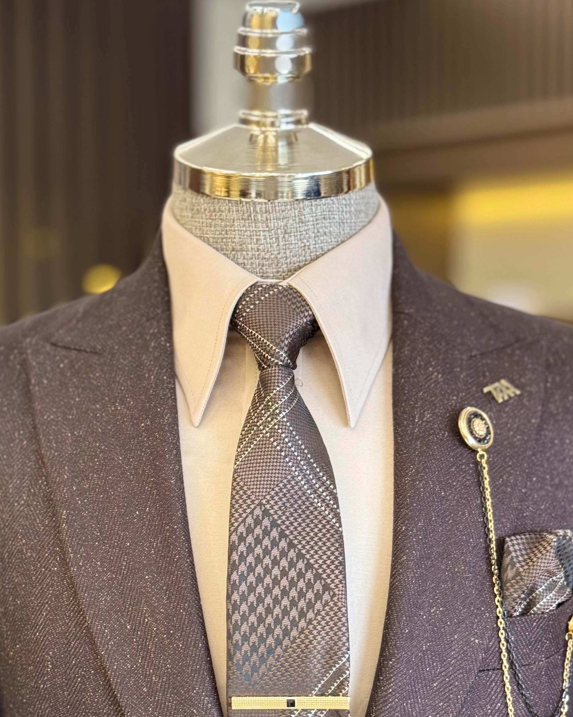 Brown Single Breasted Blazer
