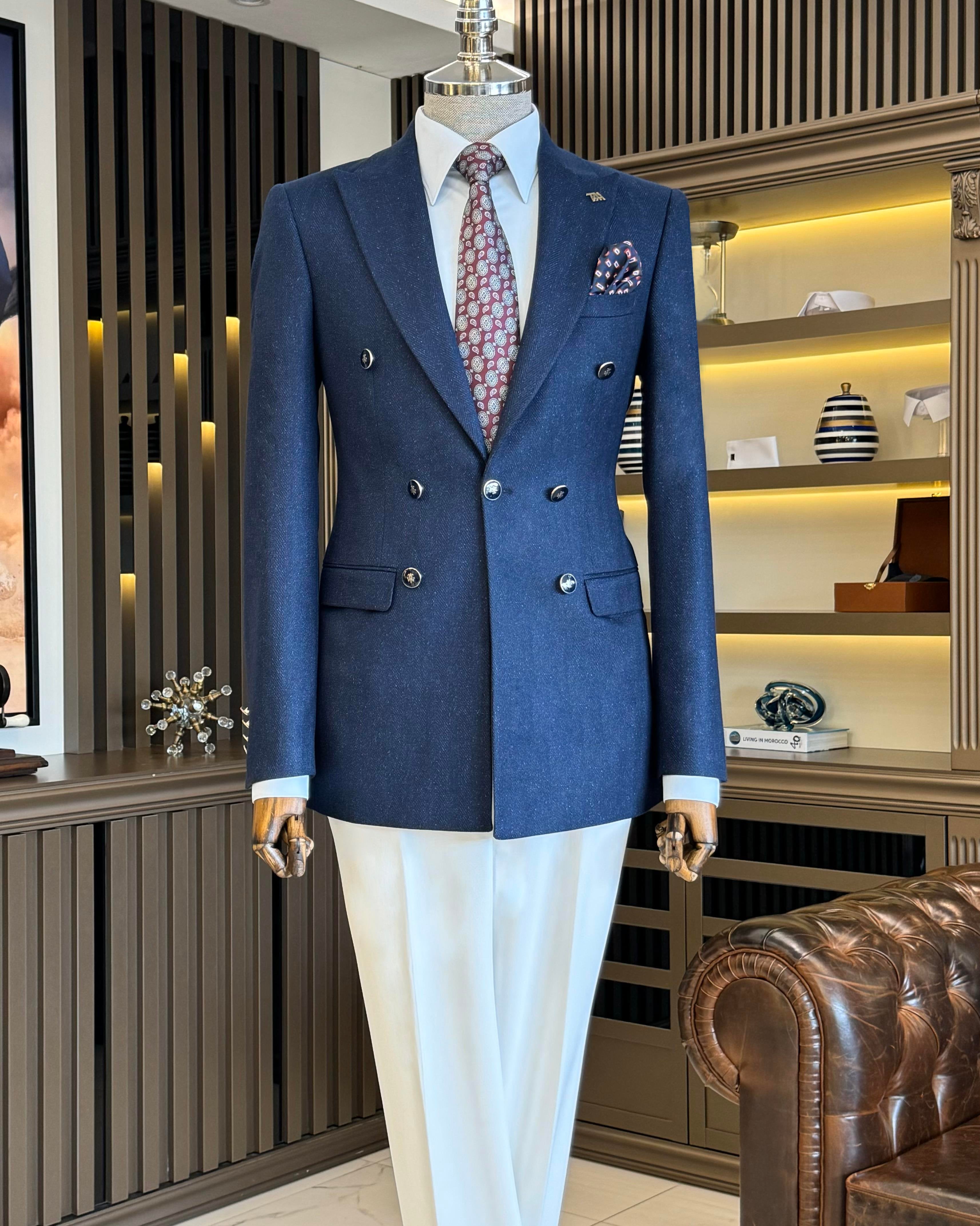 Blue Single Breasted Blazer
