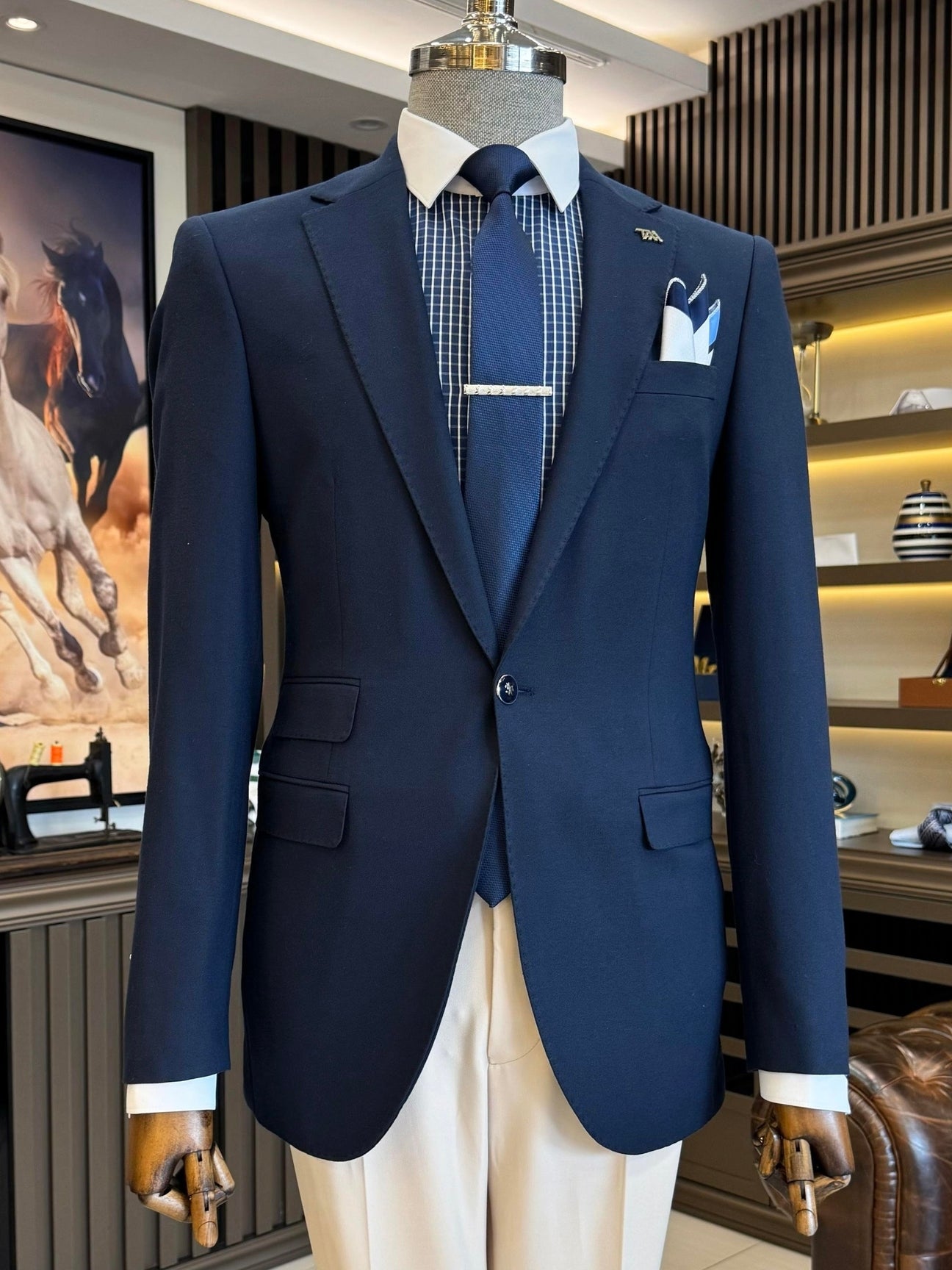 Navy Single Breasted Blazer