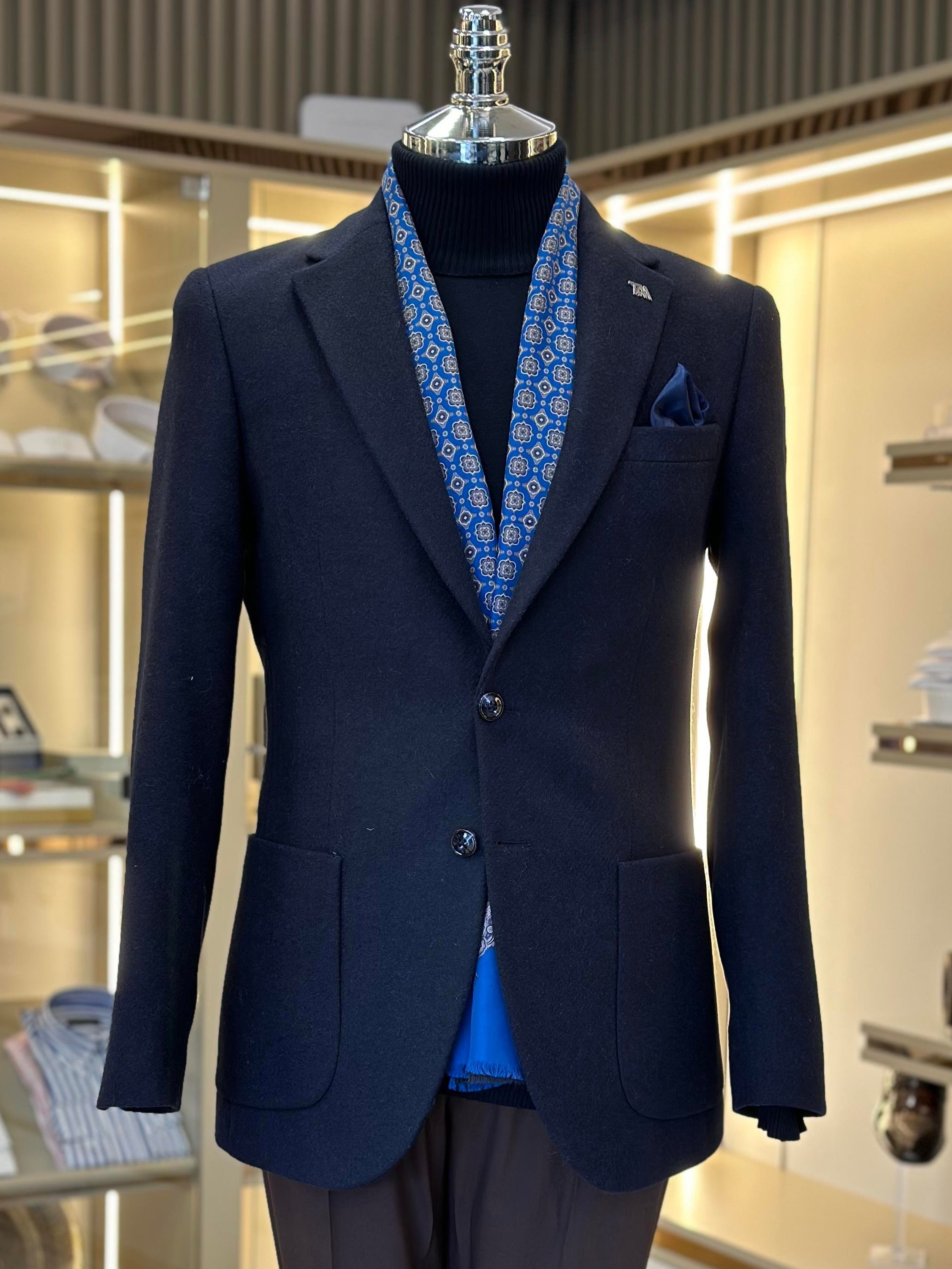 Navy Single Breasted Blazer