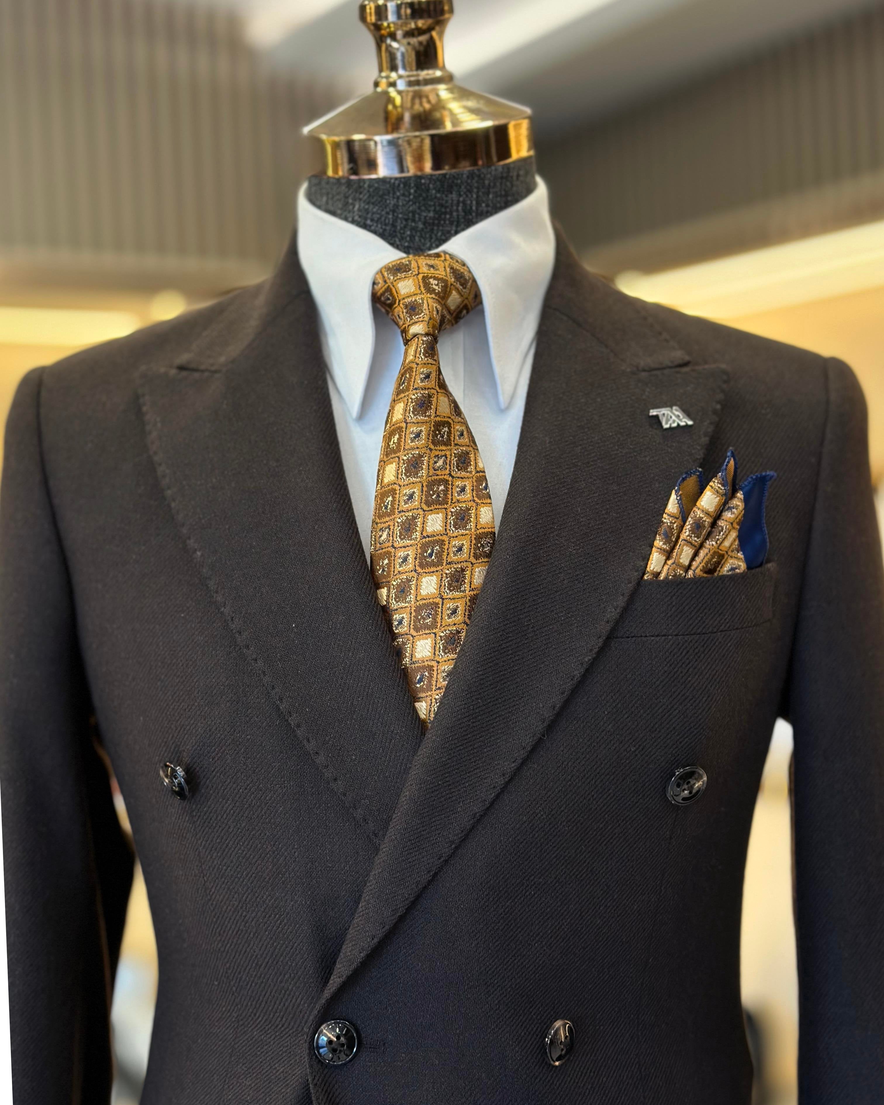 Brown Double Breasted Blazer