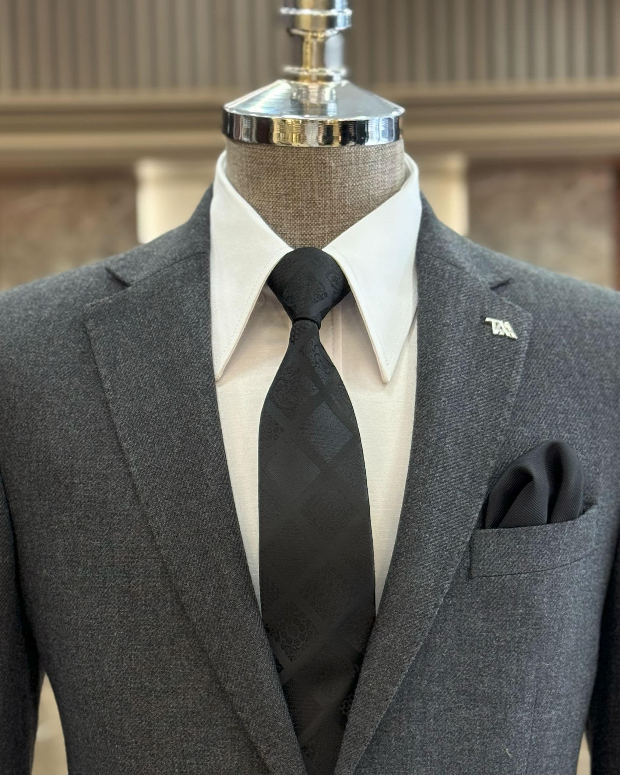 Grey Single Breasted Blazer