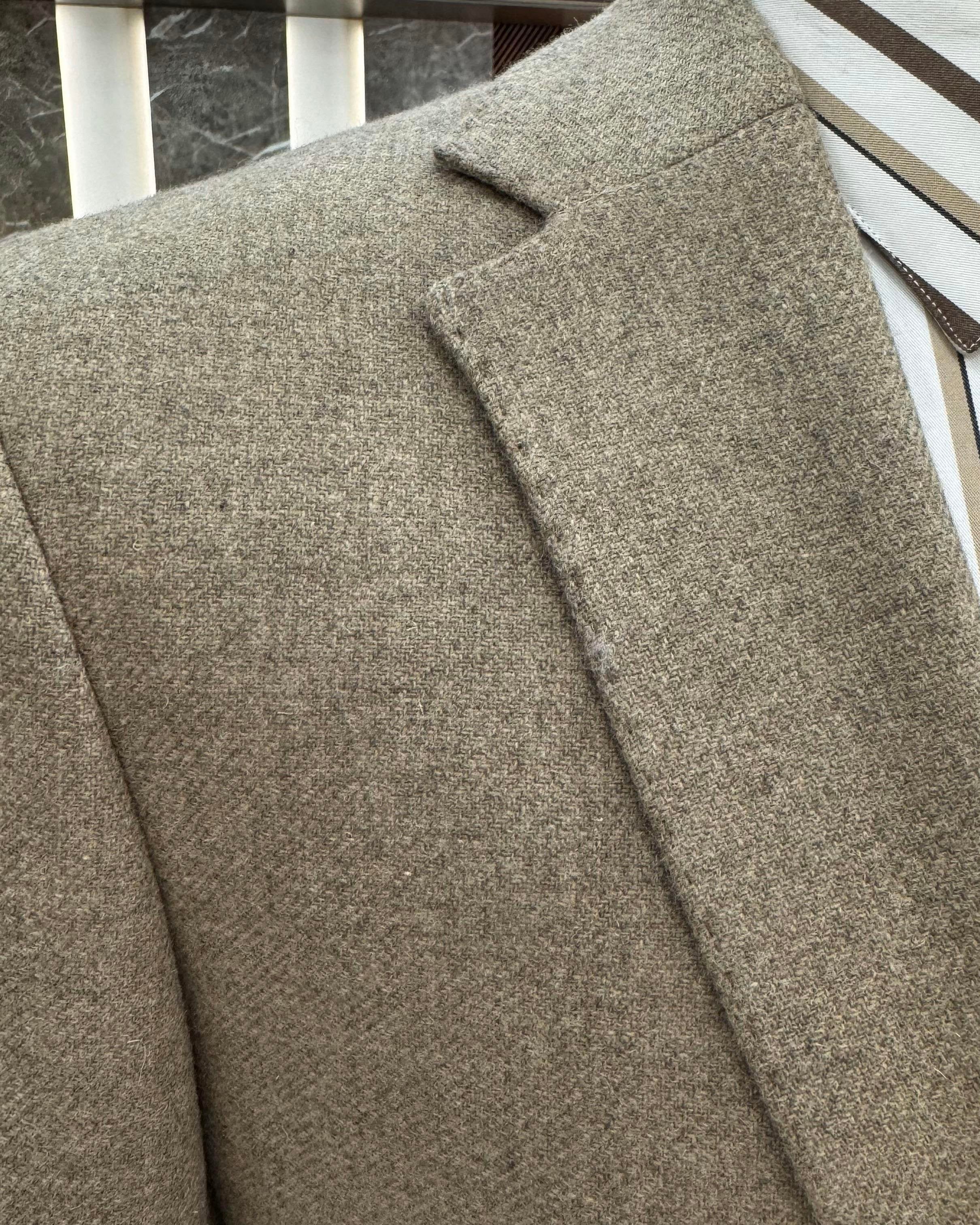 Beige Single Breasted Blazer