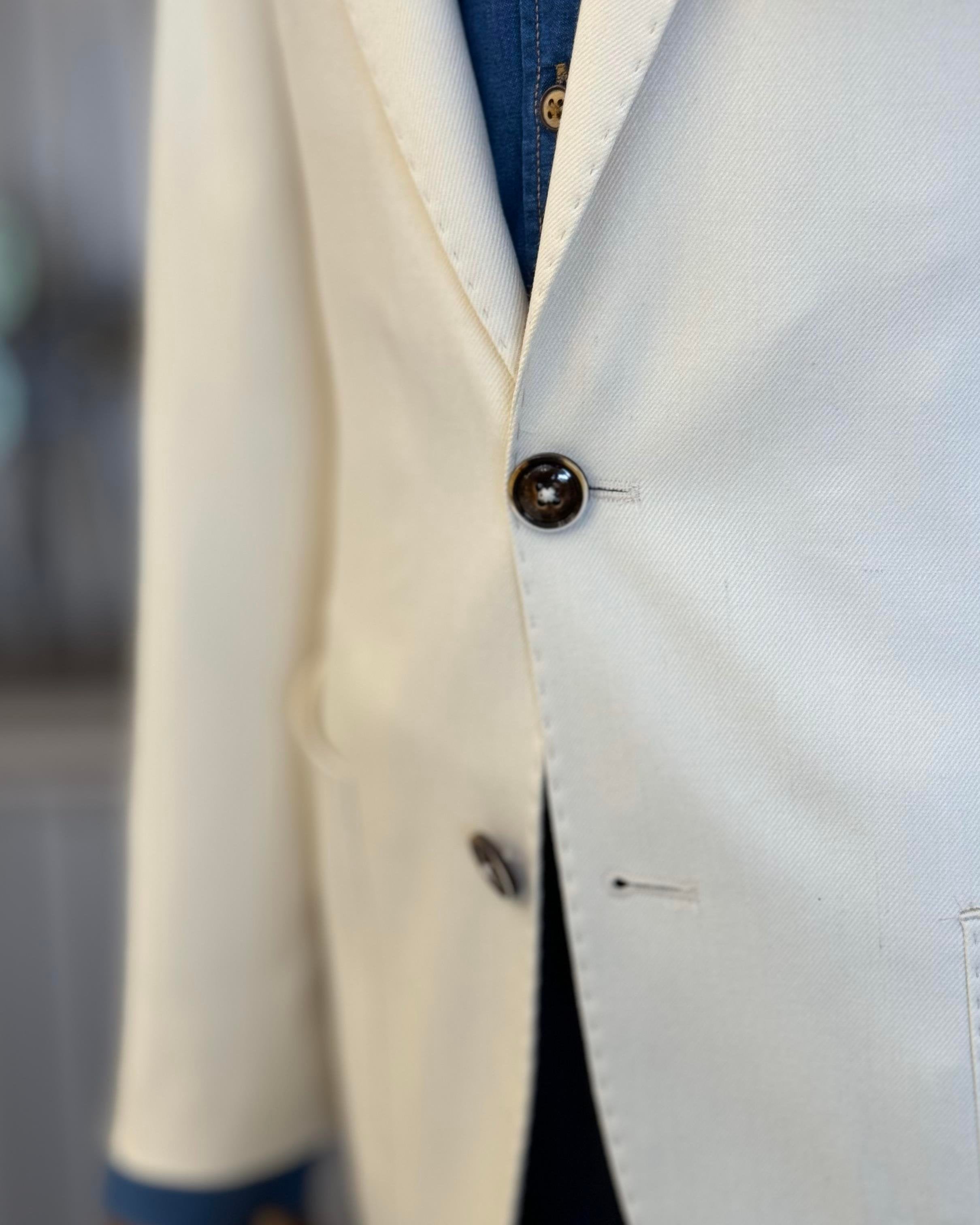 Beige Single Breasted Blazer