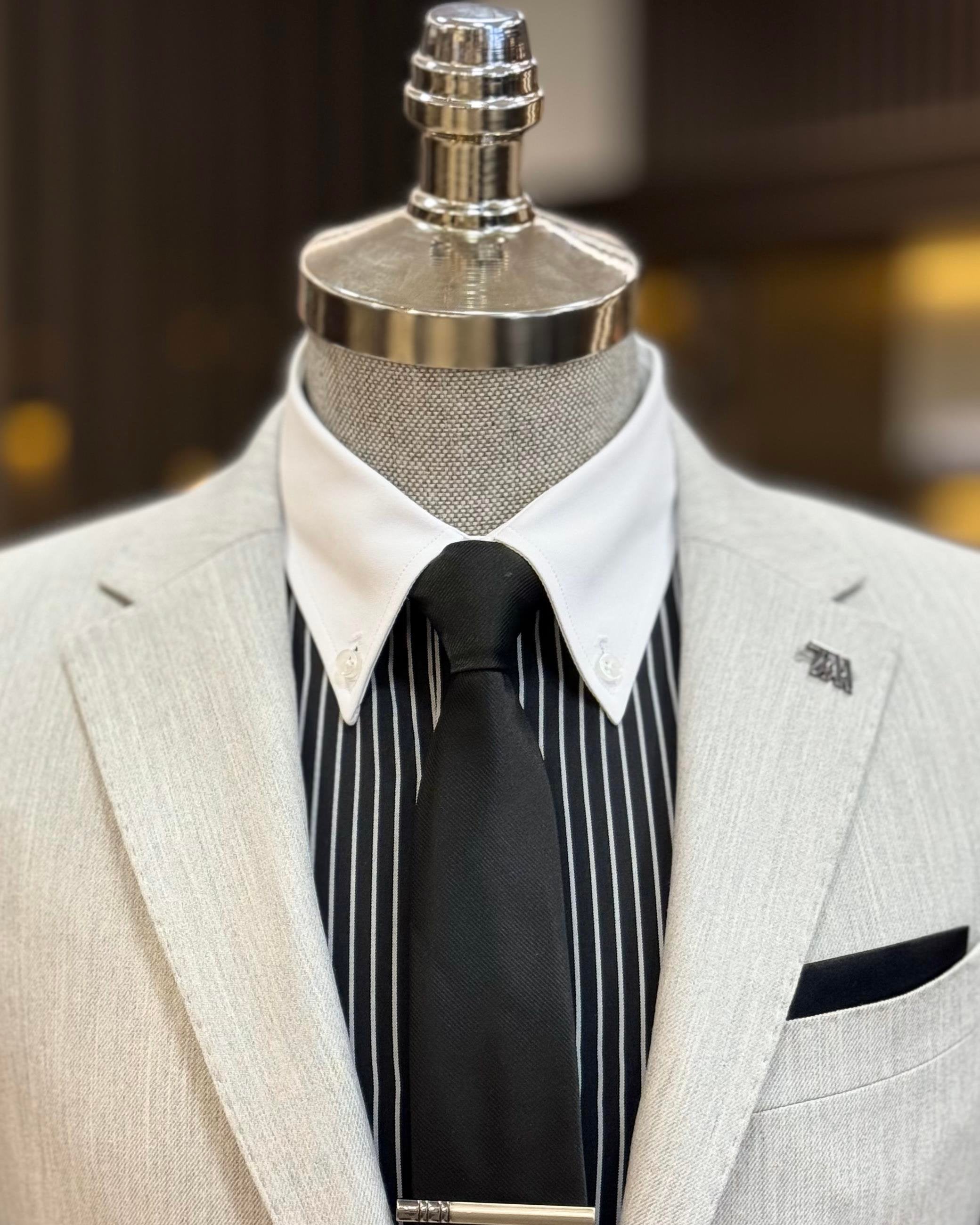 Grey Single Breasted Blazer