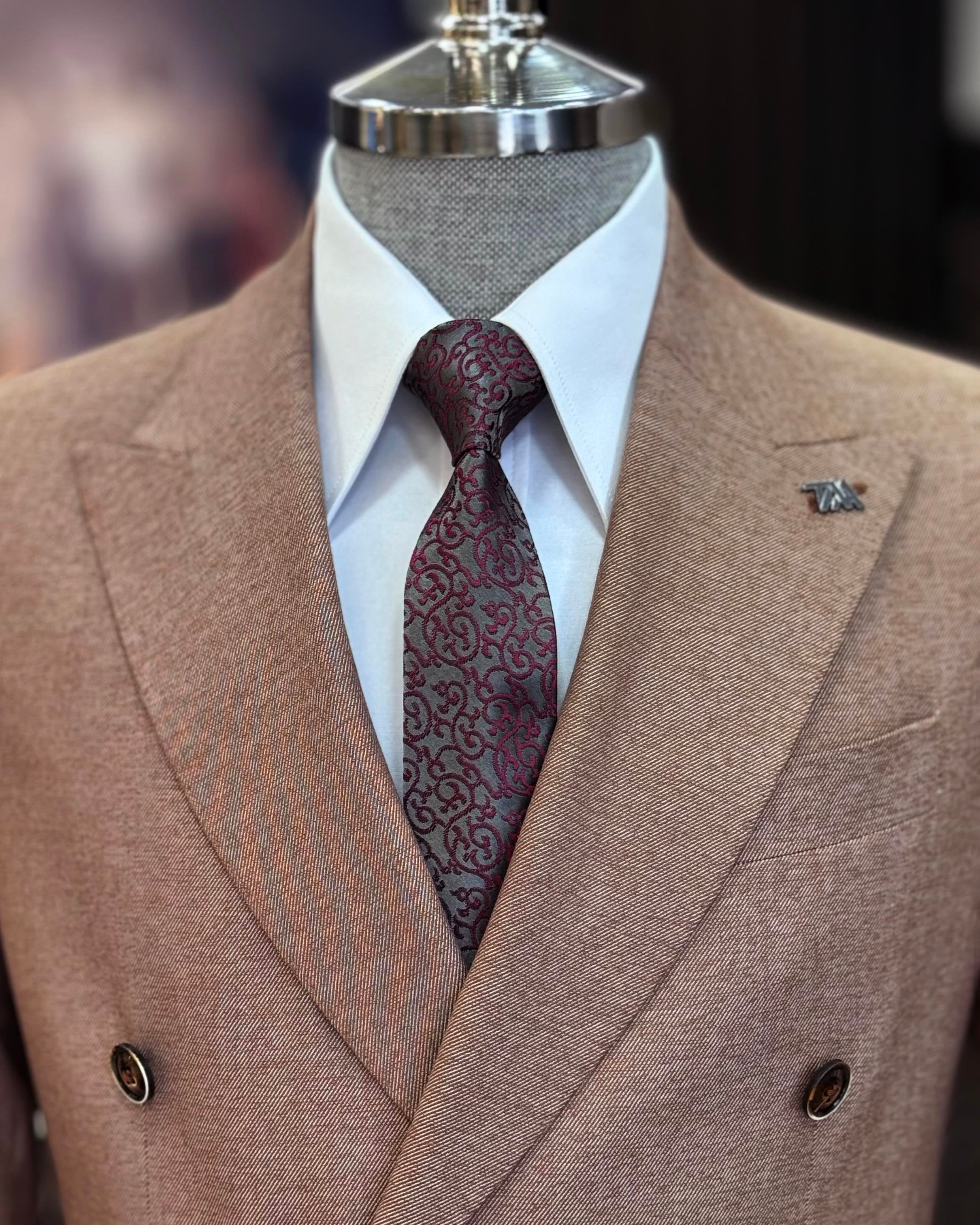 Camel Double Breasted Blazer