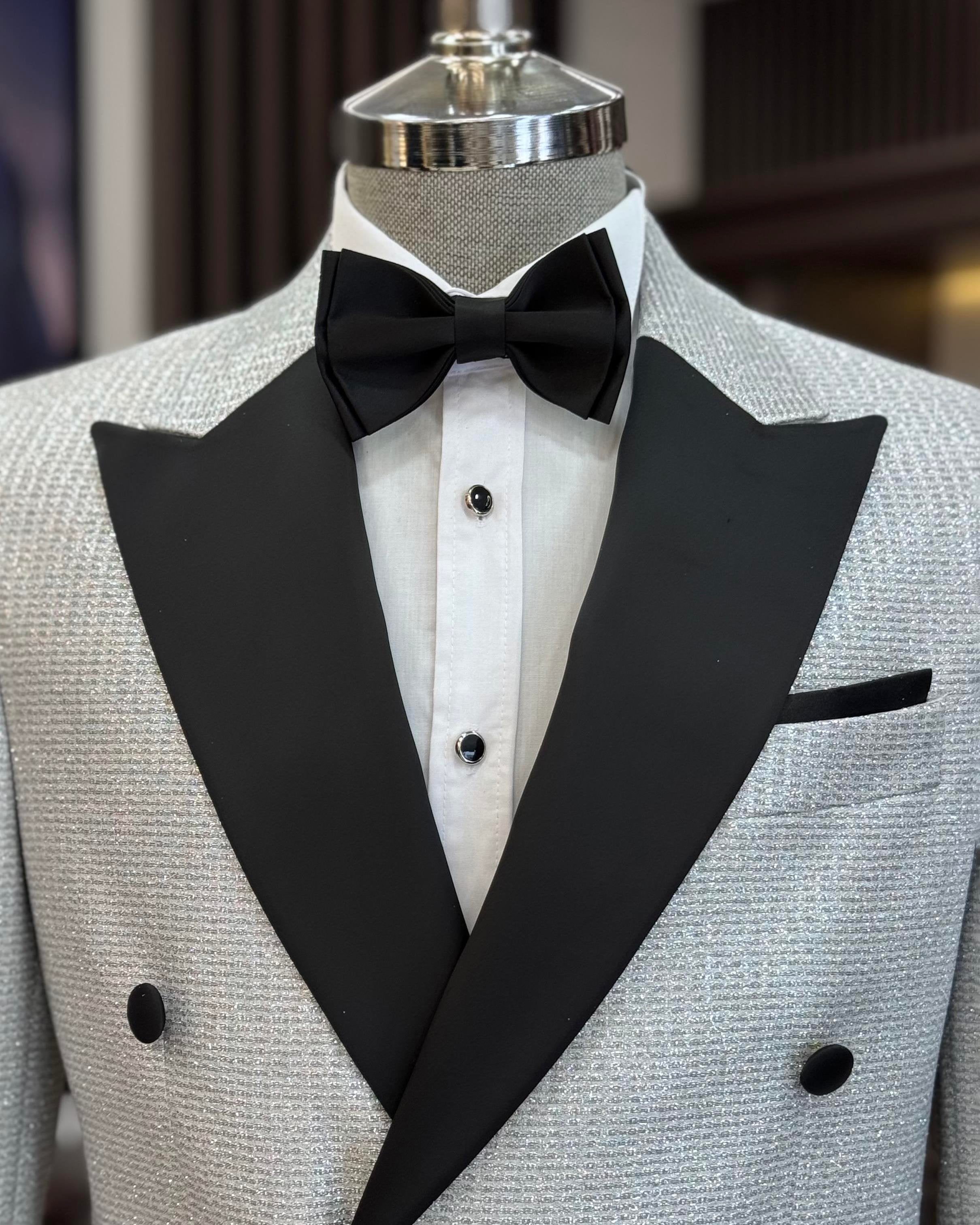 White Double Breasted Tuxedo 2-Piece
