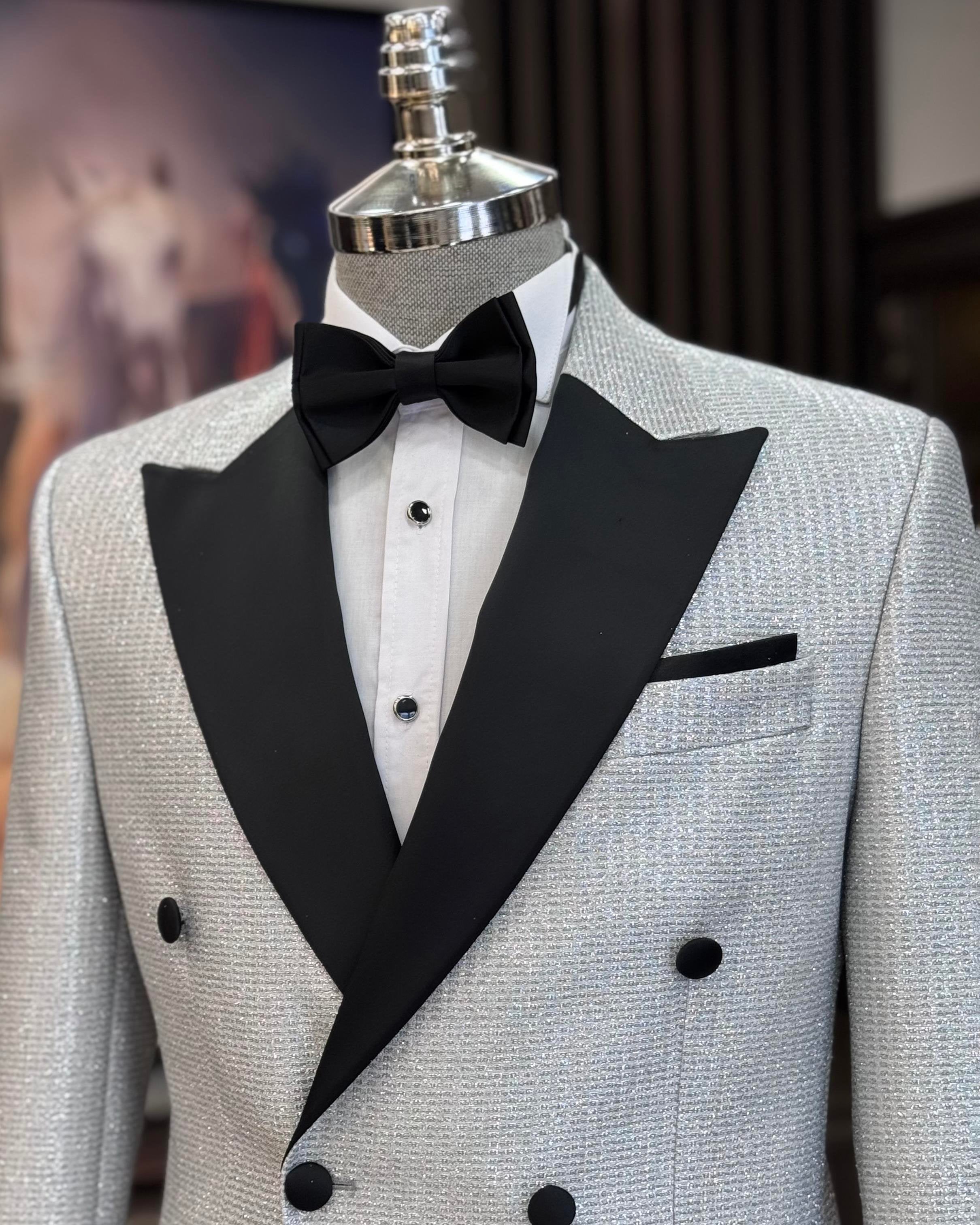 White Double Breasted Tuxedo 2-Piece