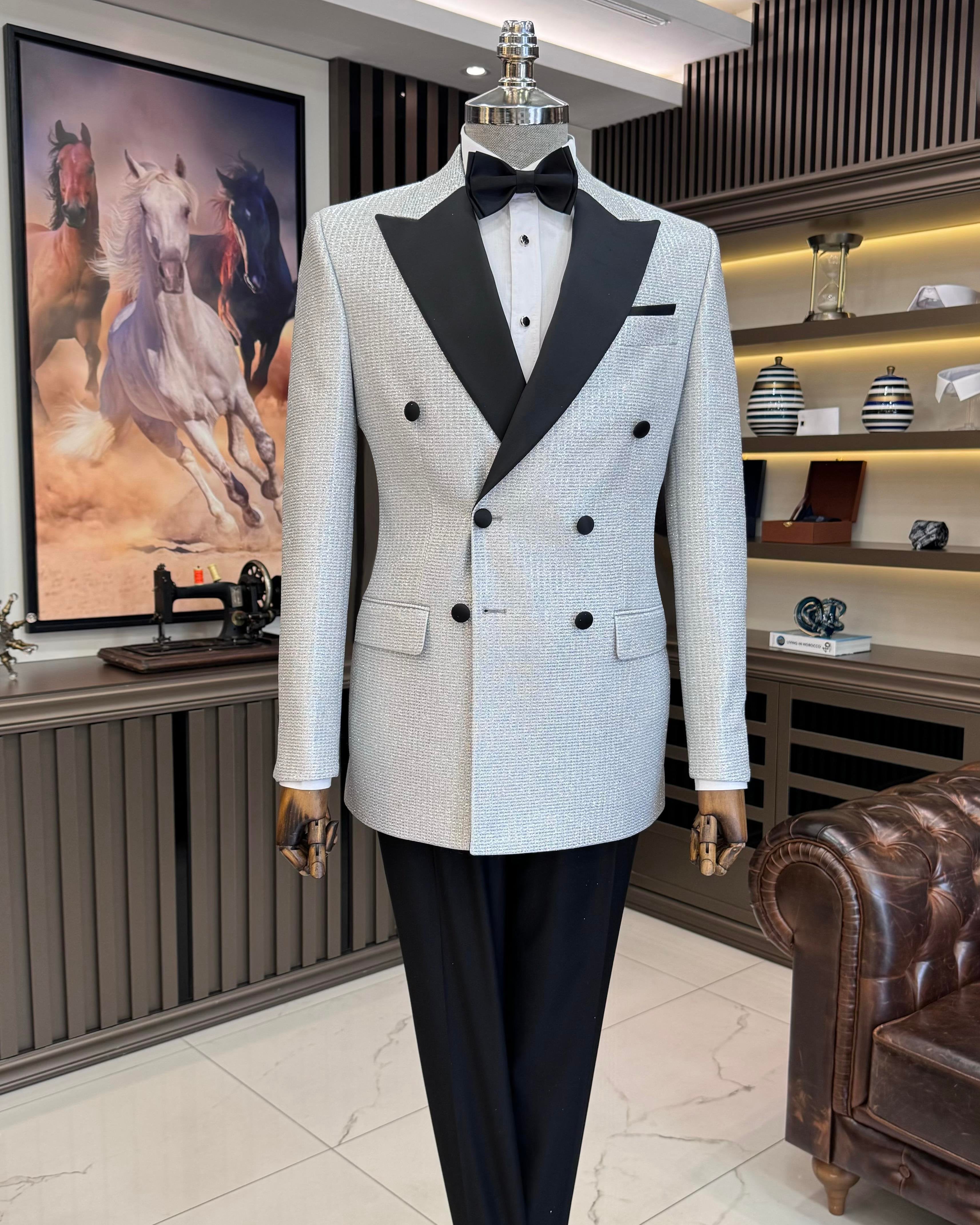 White Double Breasted Tuxedo 2-Piece