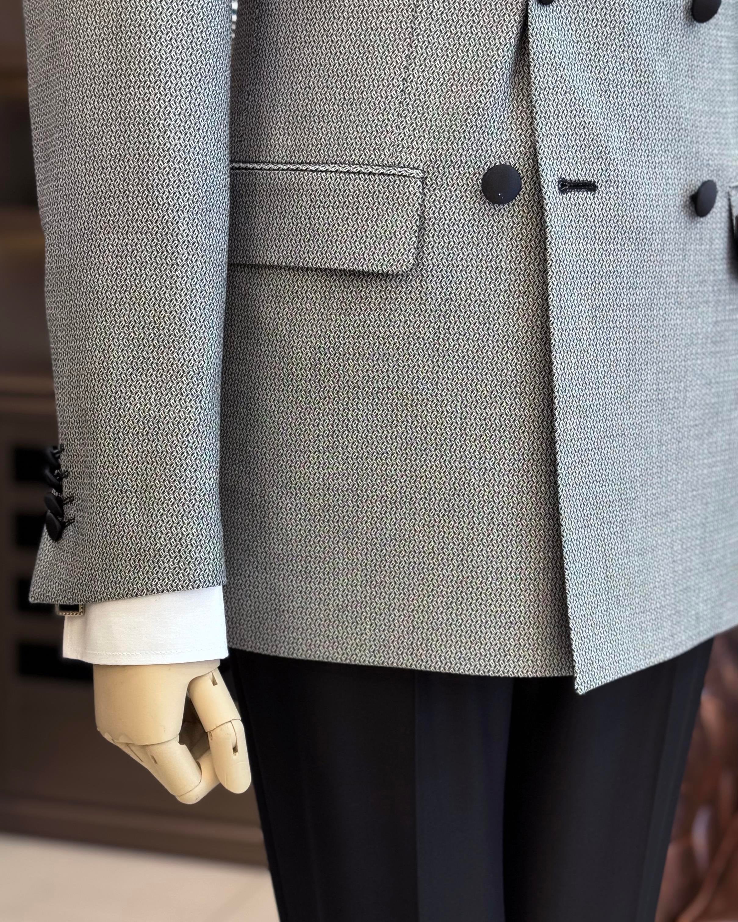 Grey Double Breasted Tuxedo 2-Piece