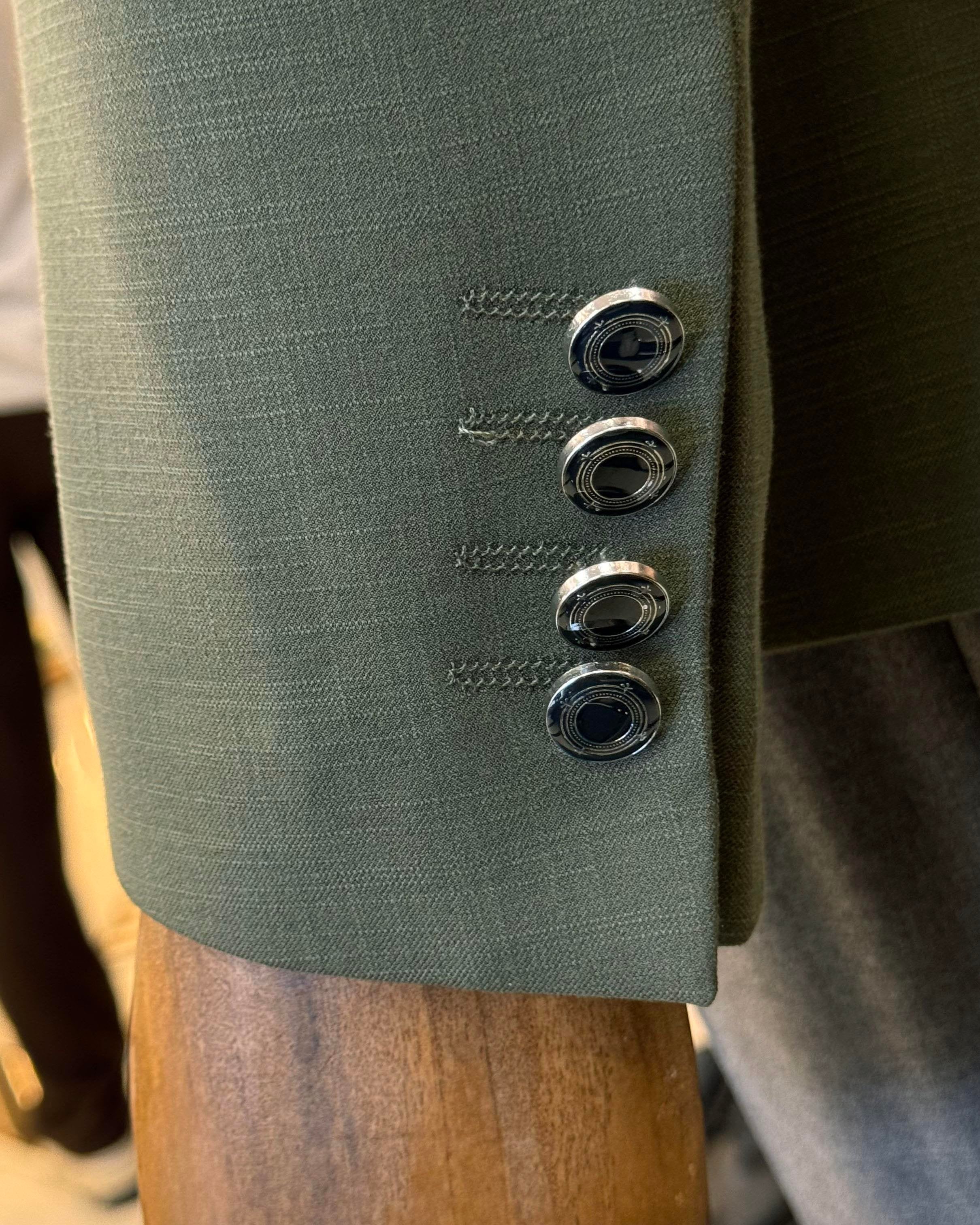 Green Double Breasted Blazer