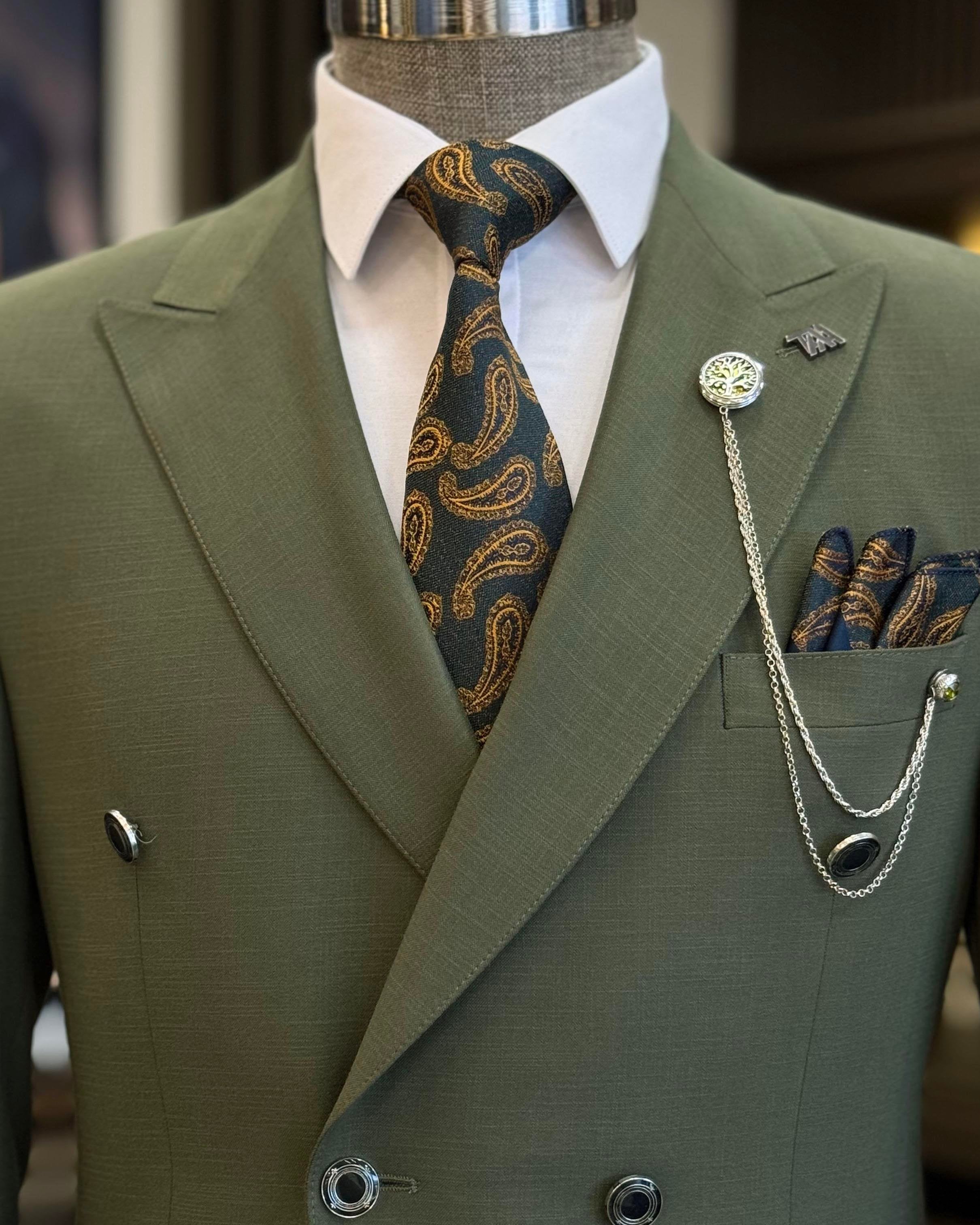 Green Double Breasted Blazer