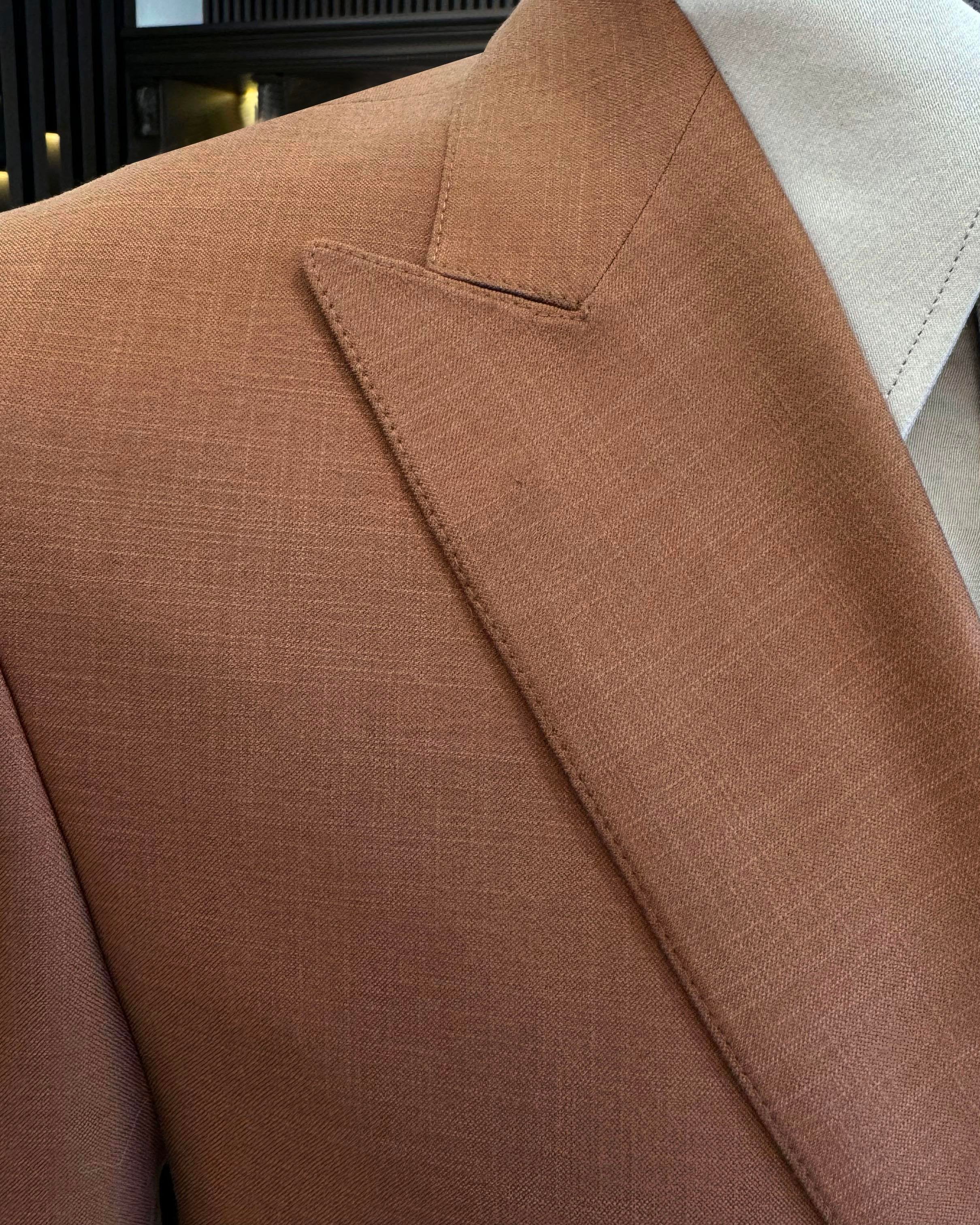 Brown Double Breasted Blazer