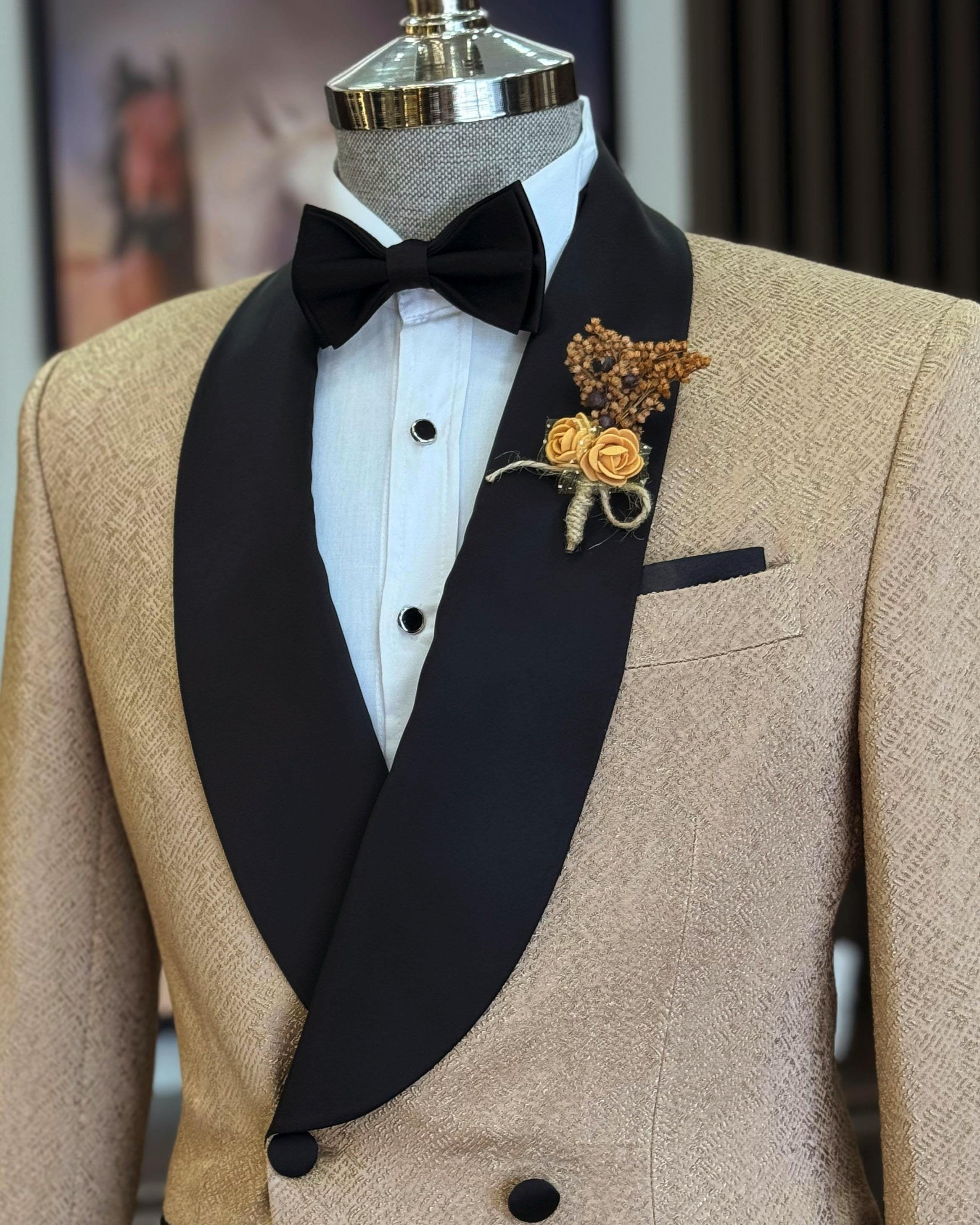 Camel Double Breasted Tuxedo 2-Piece