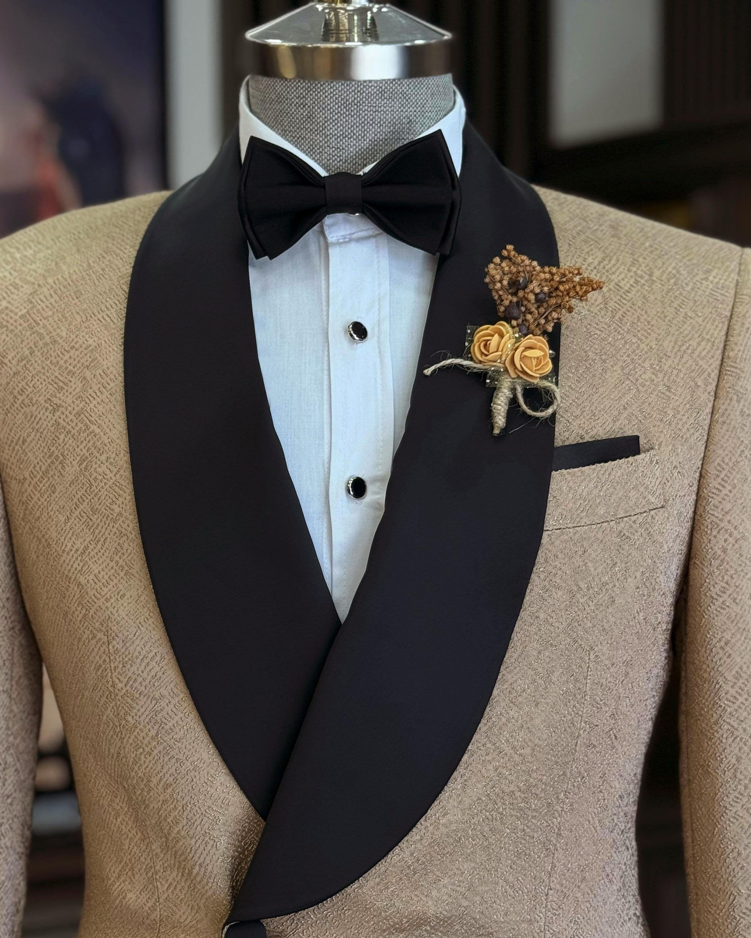 Camel Double Breasted Tuxedo 2-Piece