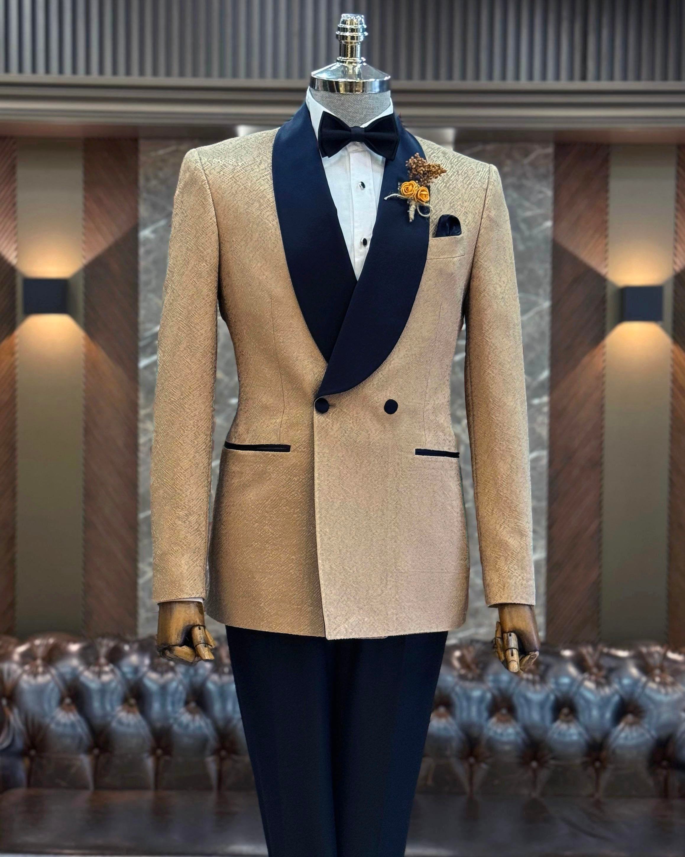 Camel Double Breasted Tuxedo 2-Piece