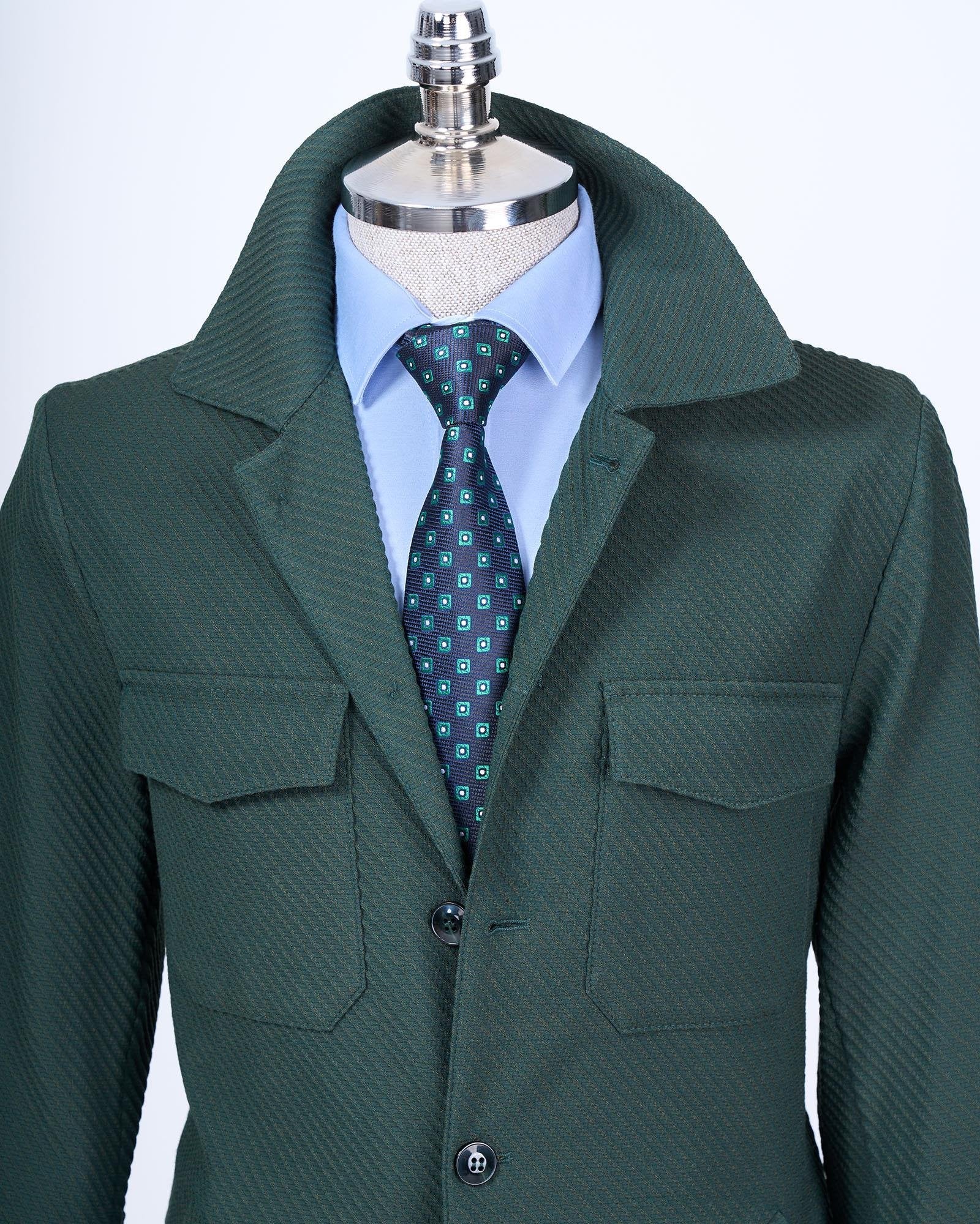 Green Single Breasted Blazer