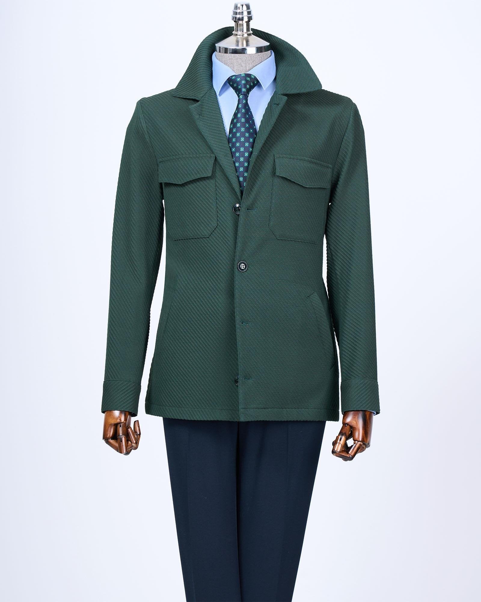 Green Single Breasted Blazer
