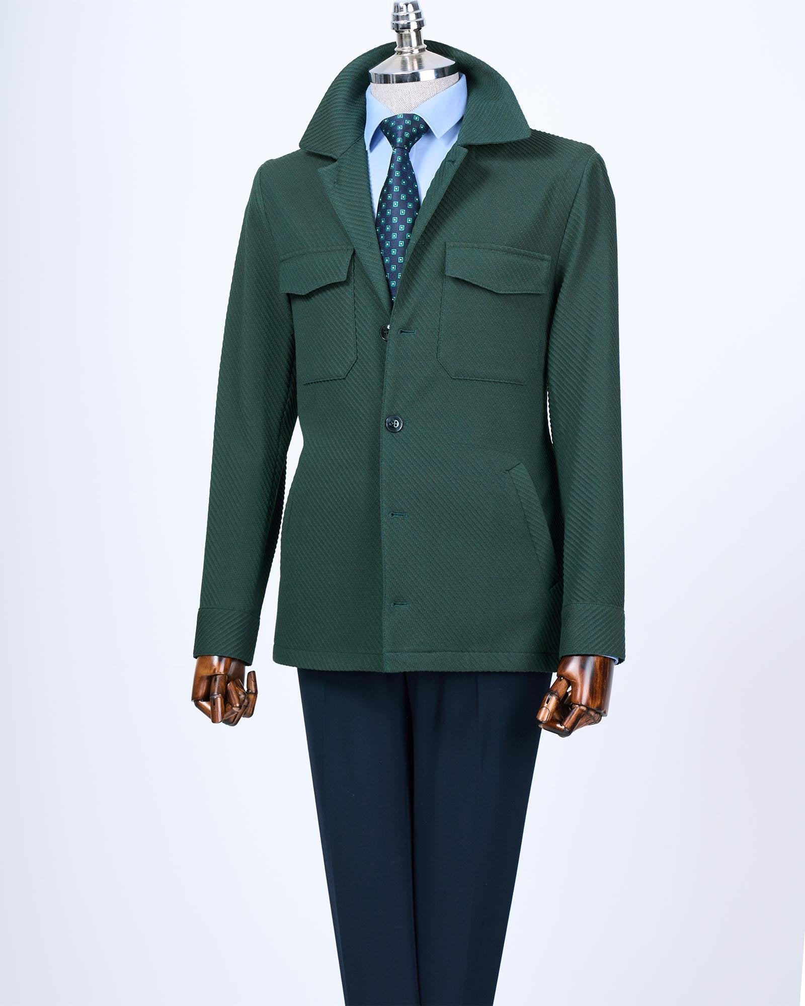 Green Single Breasted Blazer