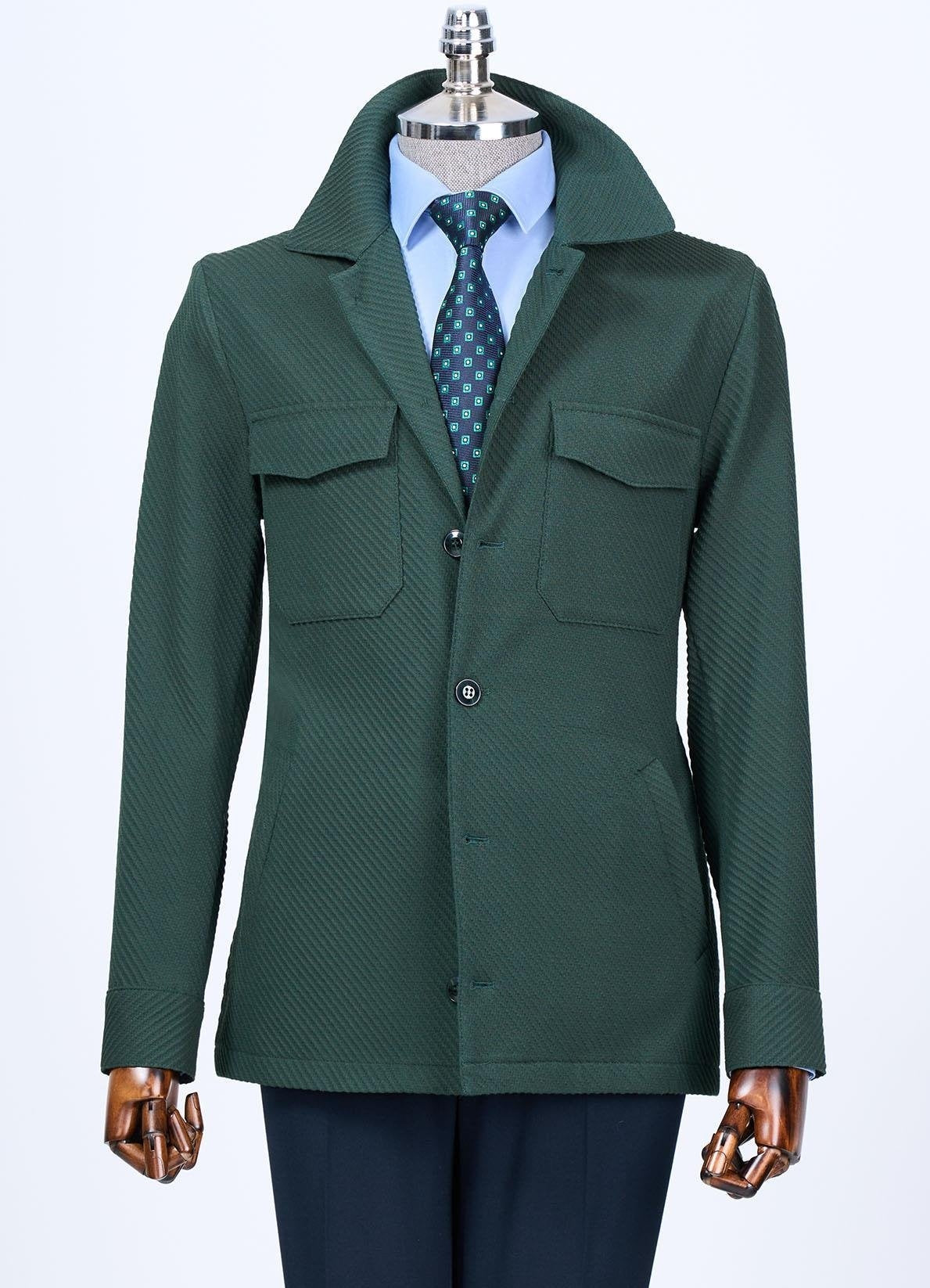 Green Single Breasted Blazer