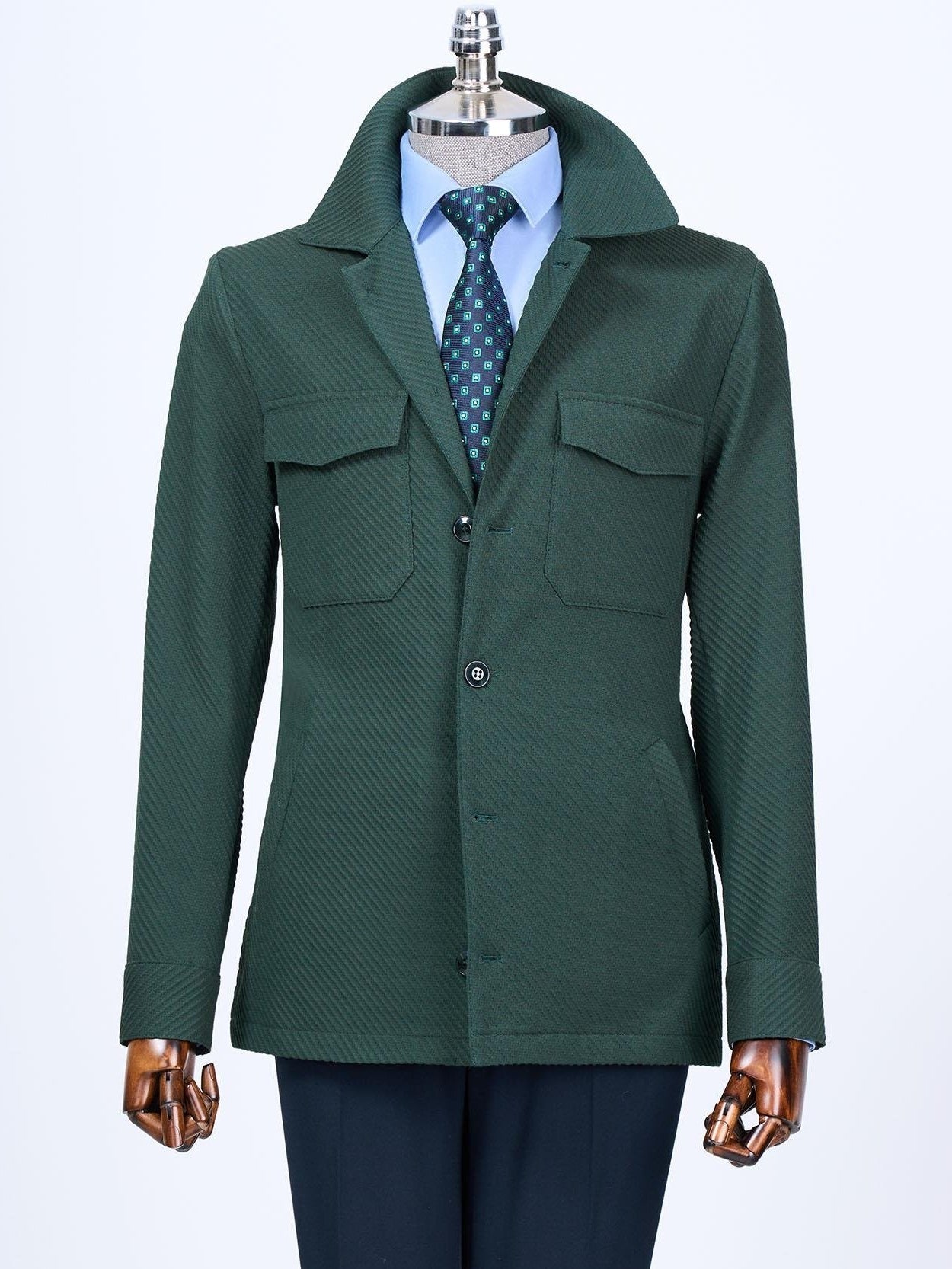 Green Single Breasted Blazer