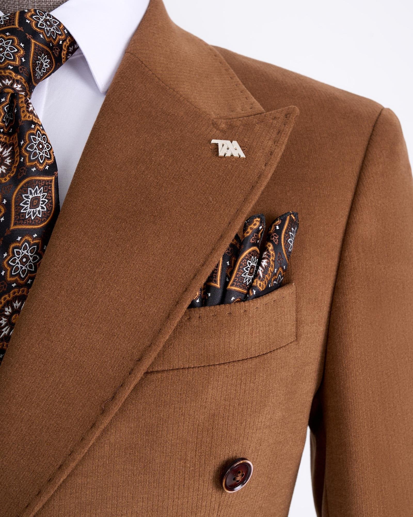 Brown Double Breasted Blazer
