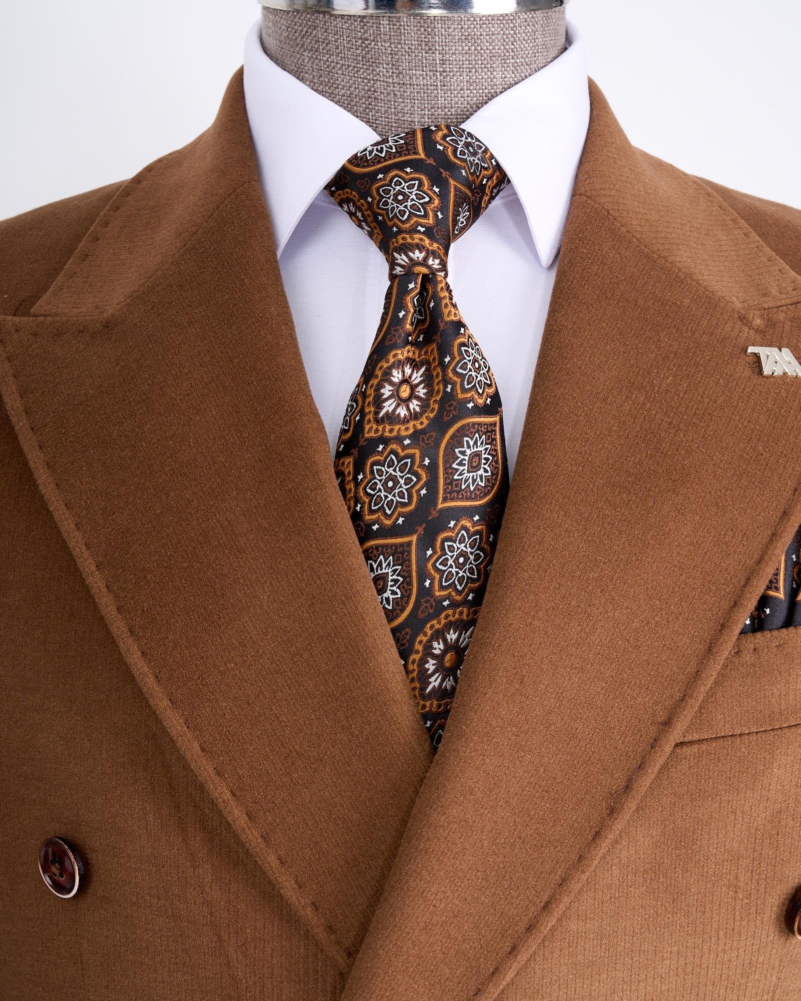 Brown Double Breasted Blazer