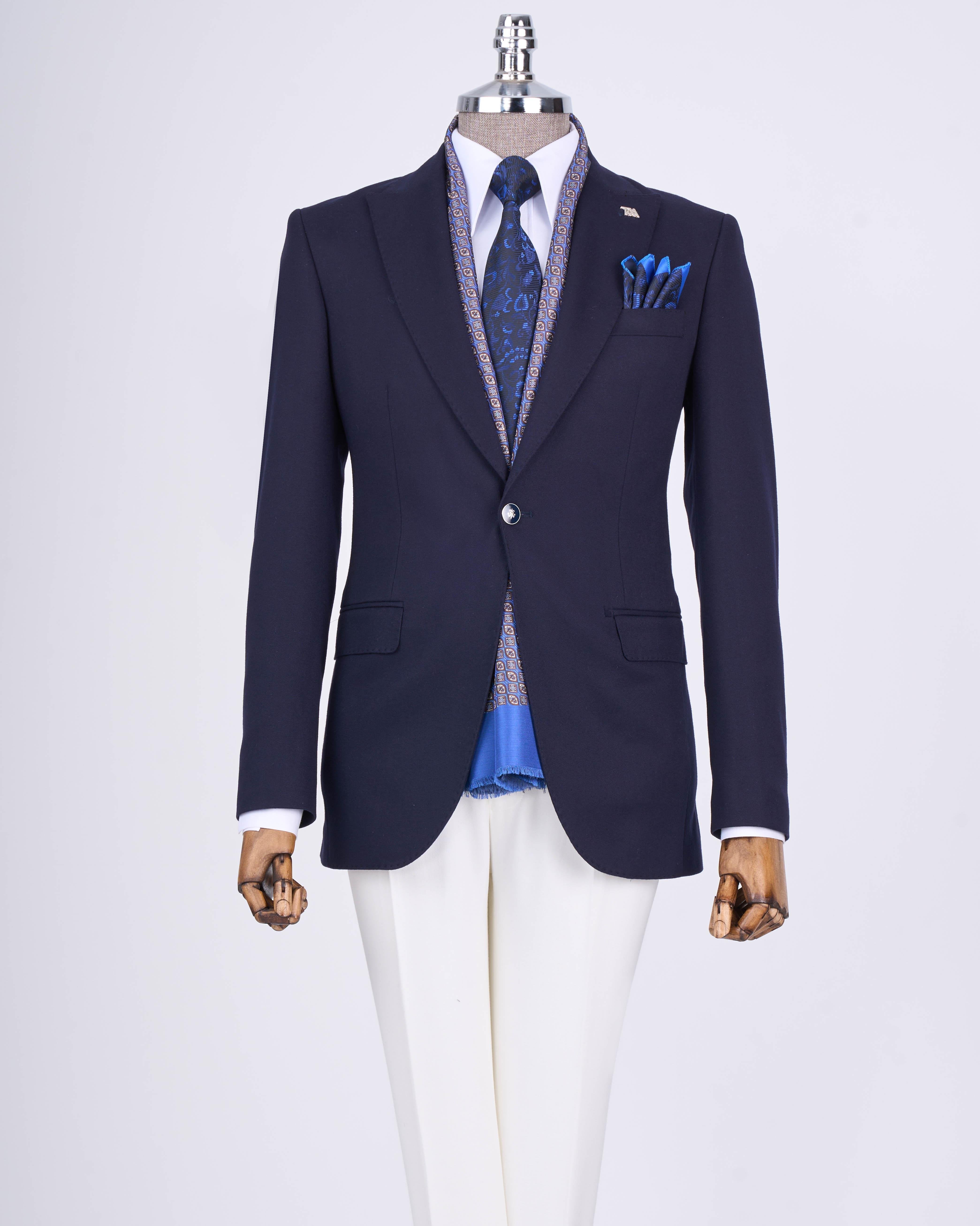 Navy Single Breasted Blazer