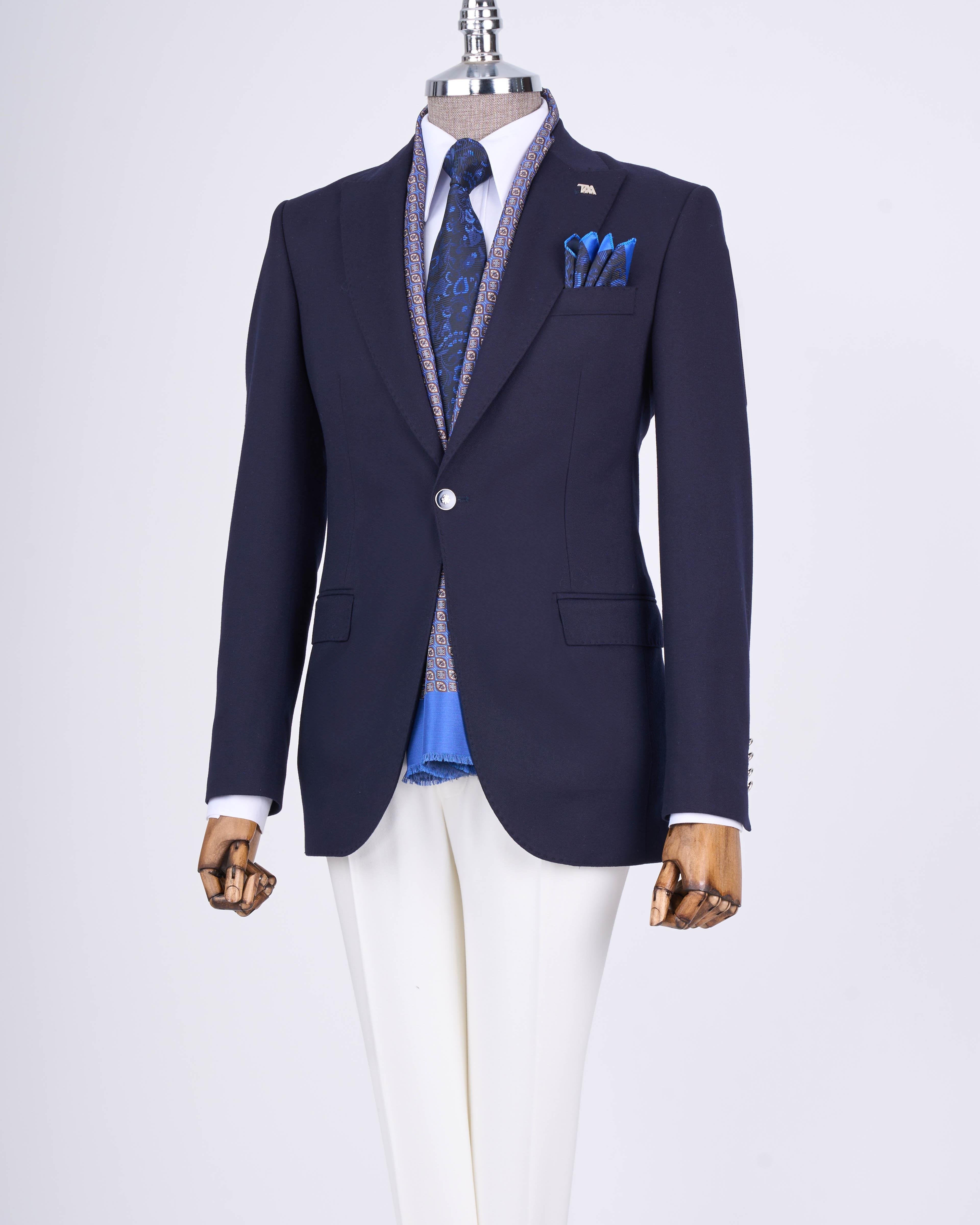 Navy Single Breasted Blazer