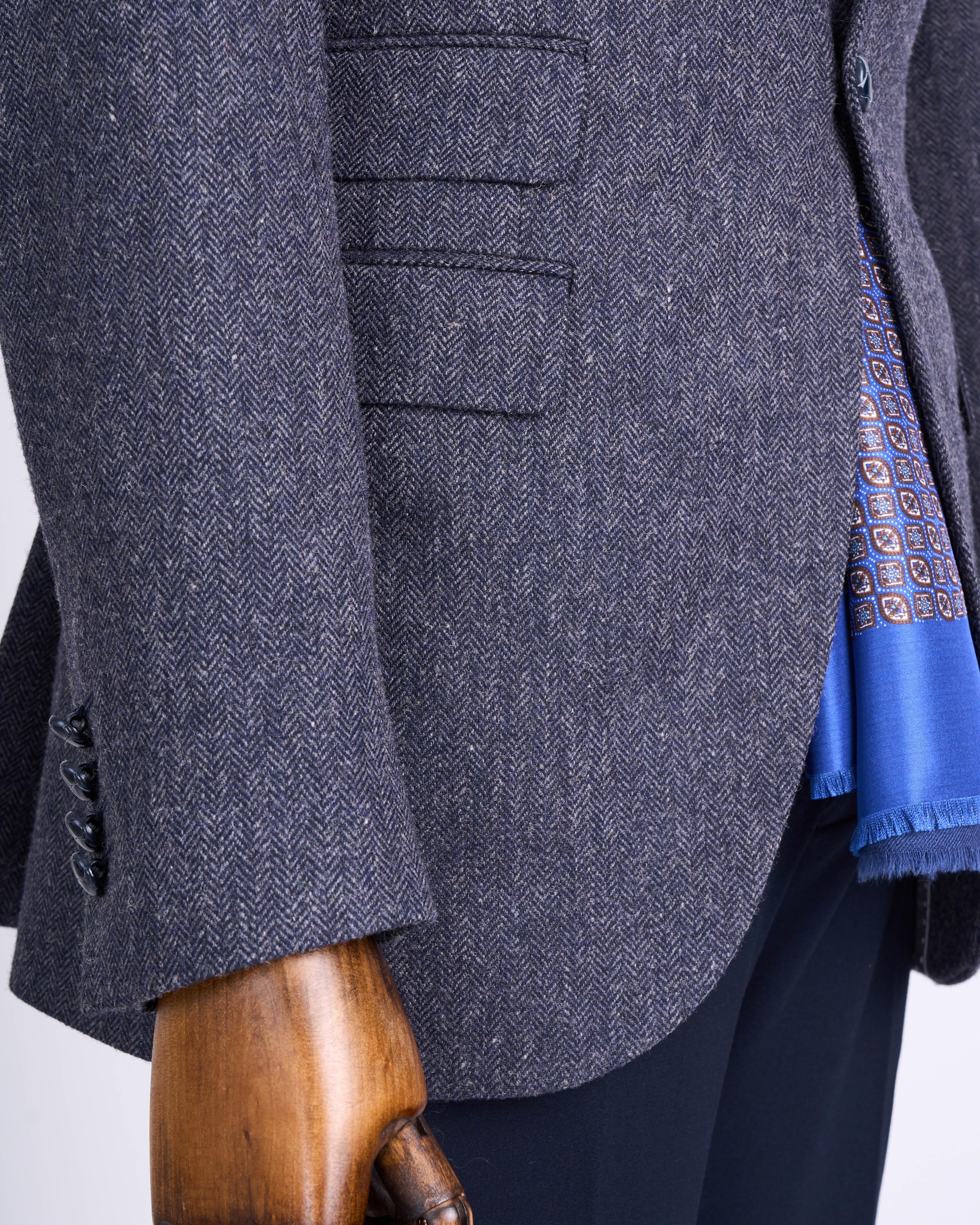 Grey Single Breasted Blazer