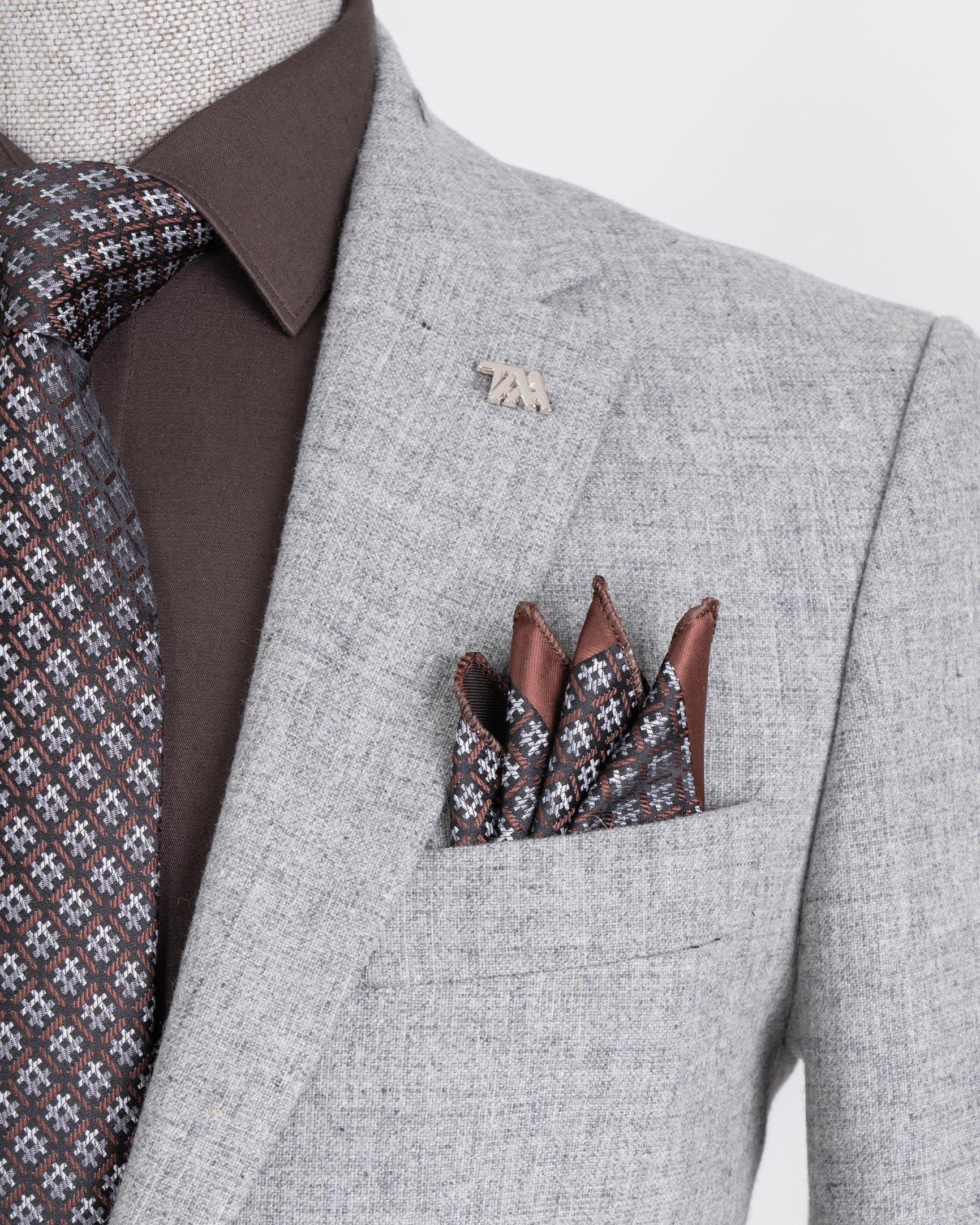 Grey Single Breasted Blazer