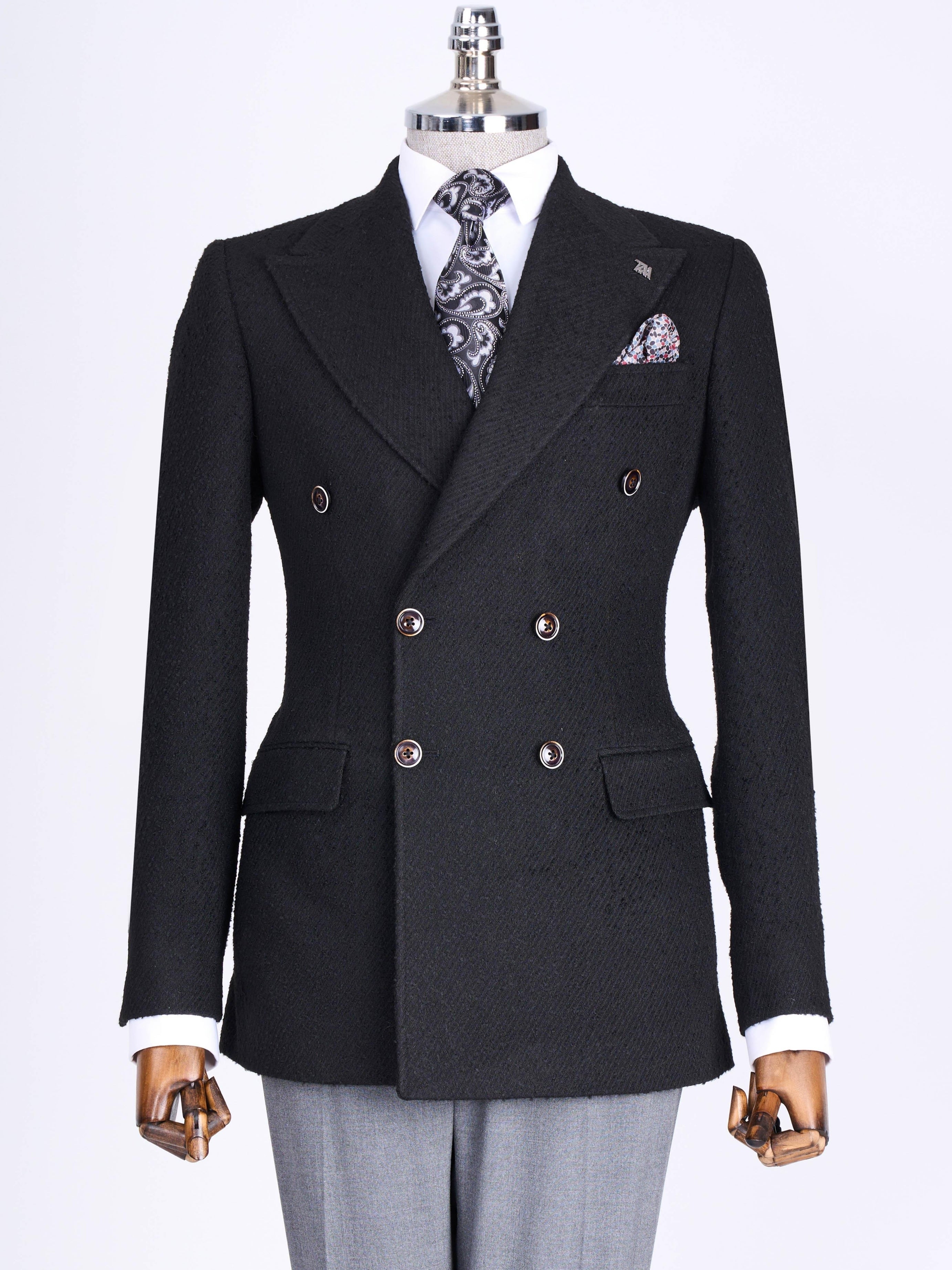 Black Double Breasted Blazer