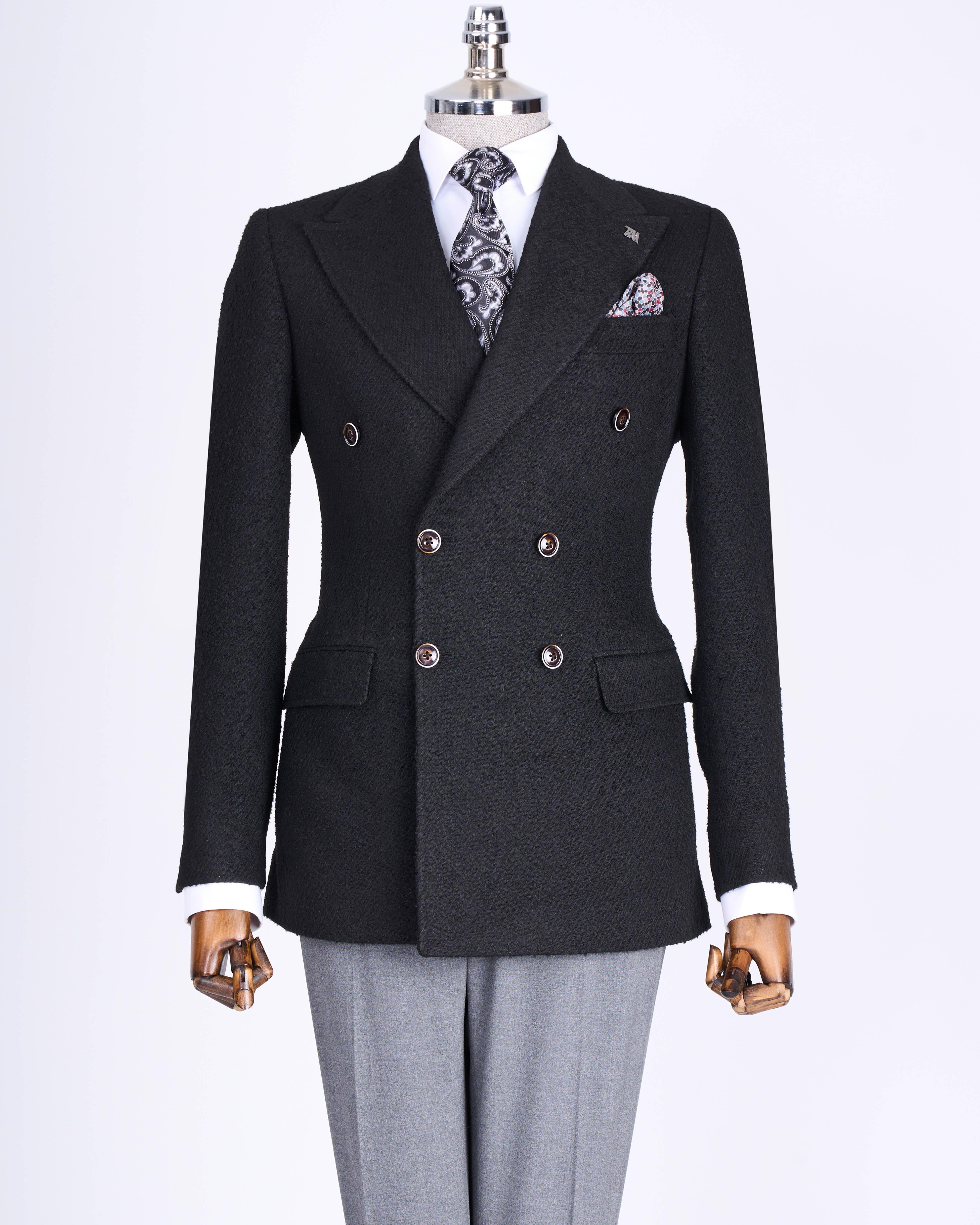 Black Double Breasted Blazer