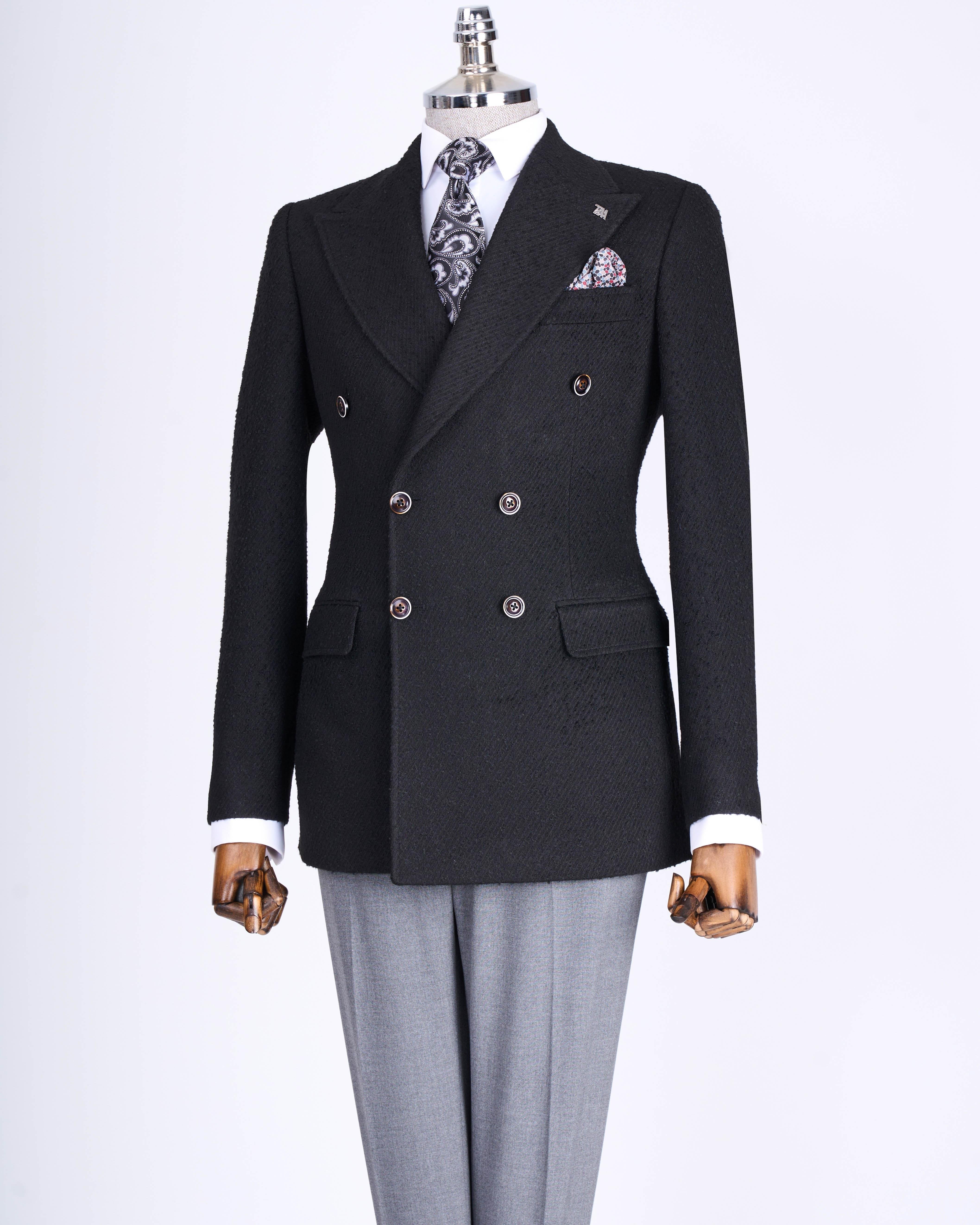 Black Double Breasted Blazer