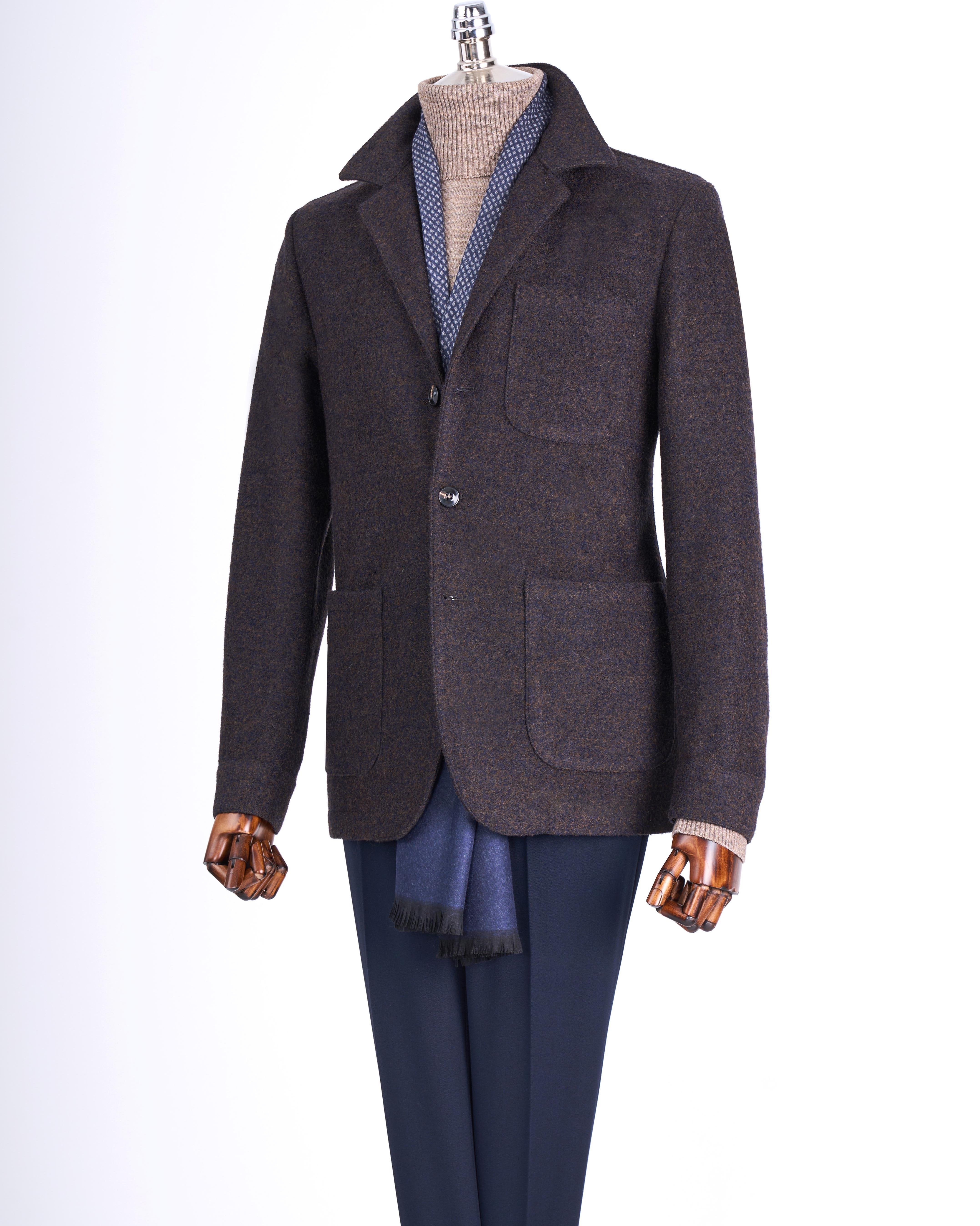Brown Single Breasted Blazer
