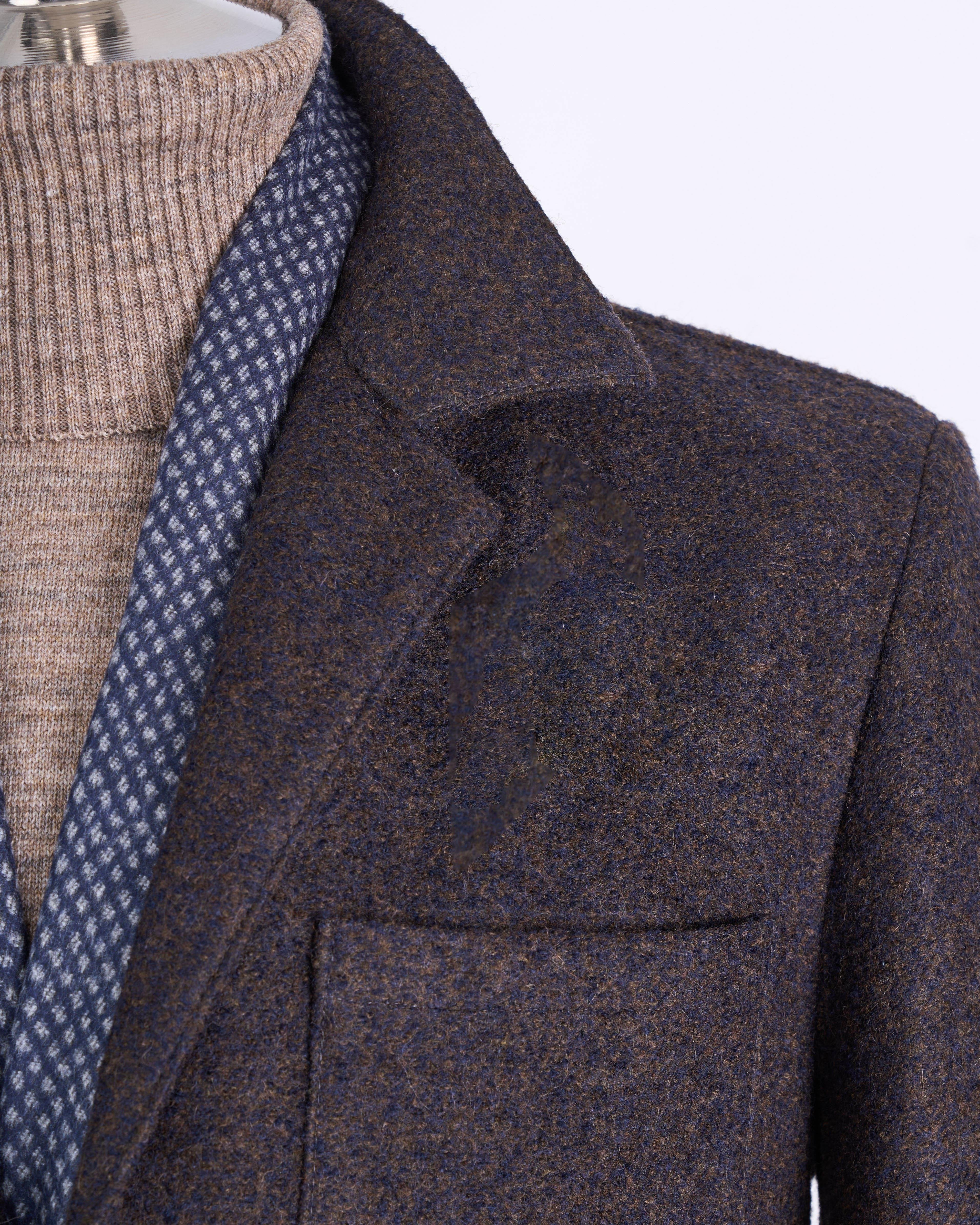 Brown Single Breasted Blazer
