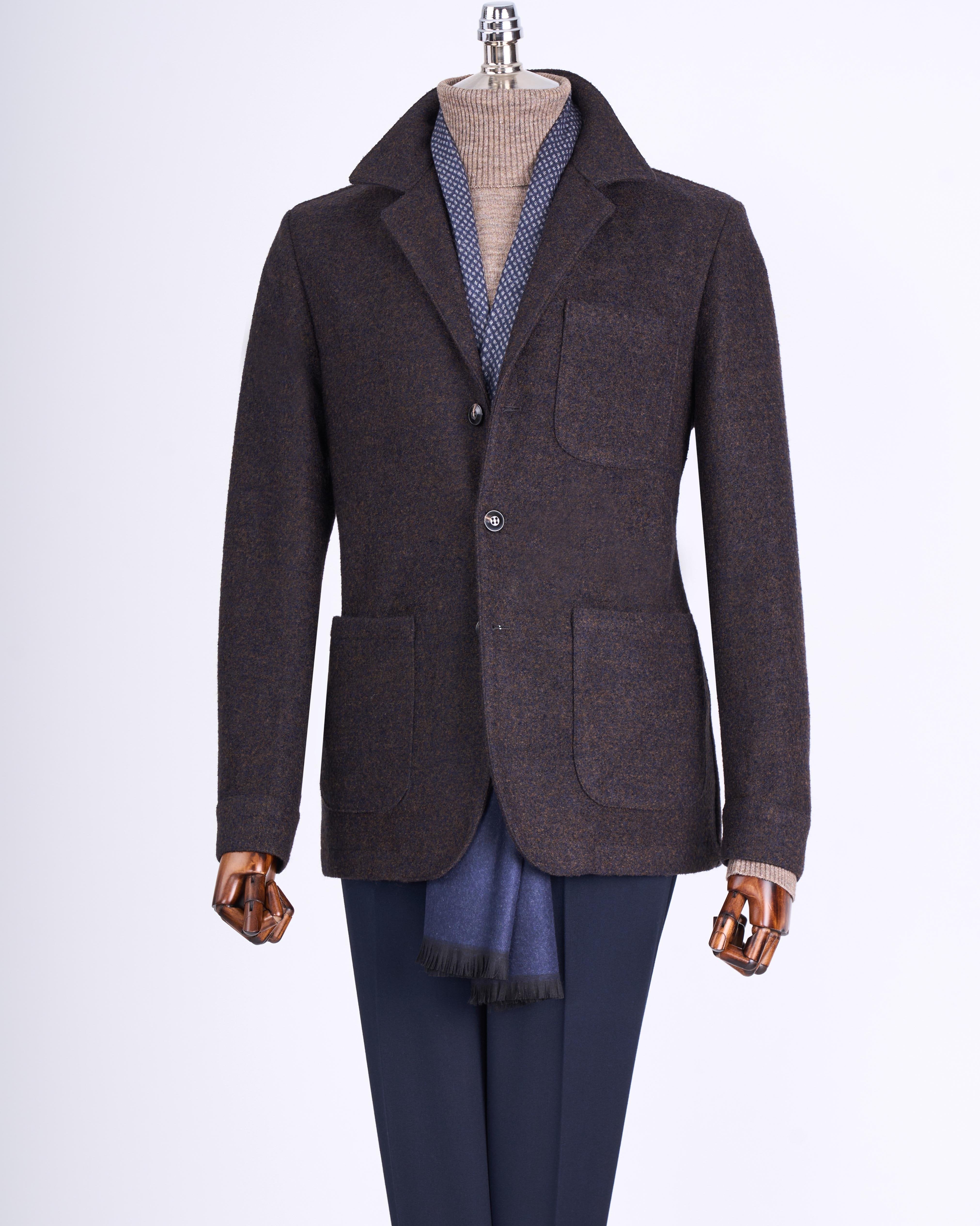 Brown Single Breasted Blazer